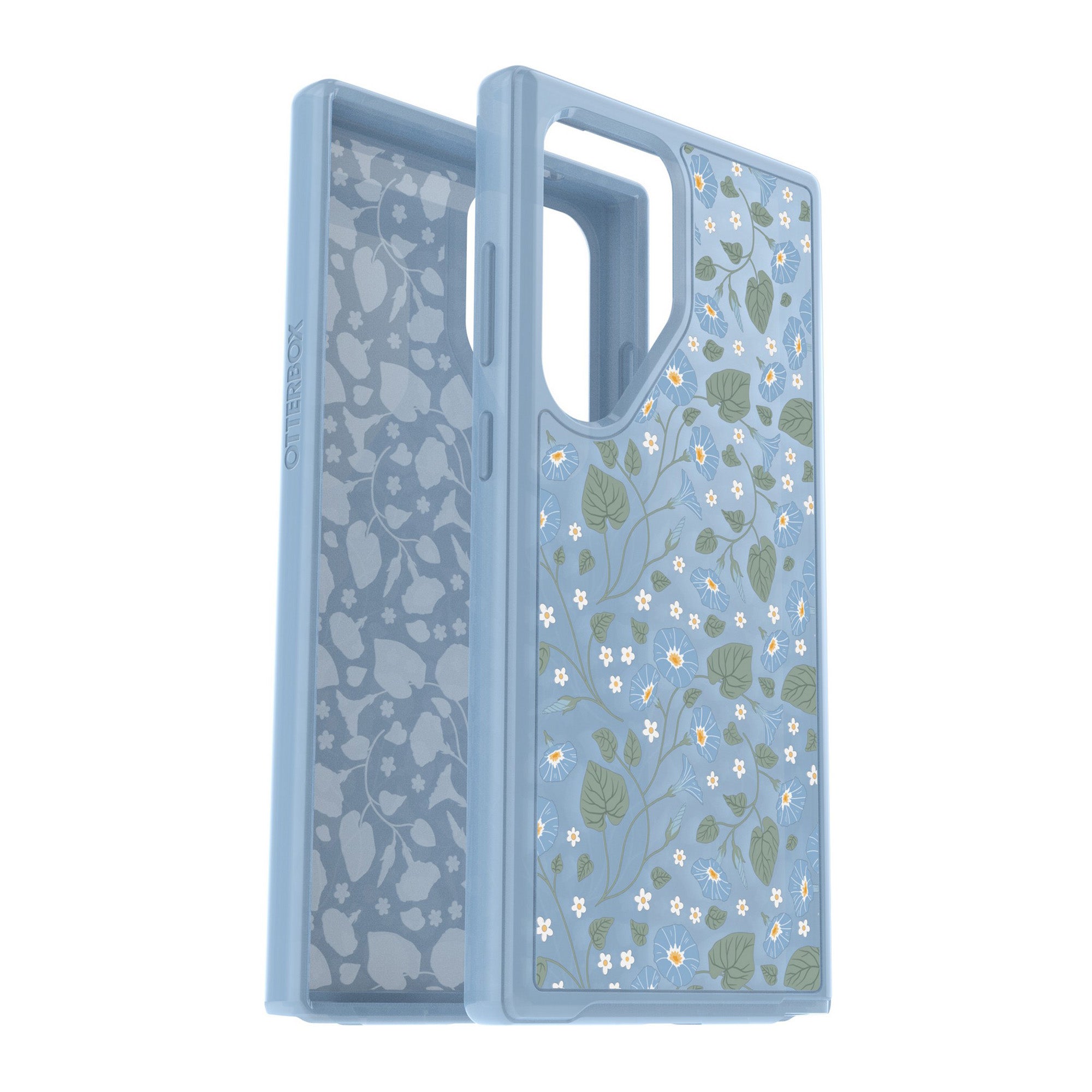 Samsung Galaxy S24 Ultra 5G Otterbox Symmetry Clear Series Case - Blue (Dawn Floral) - 15-12283