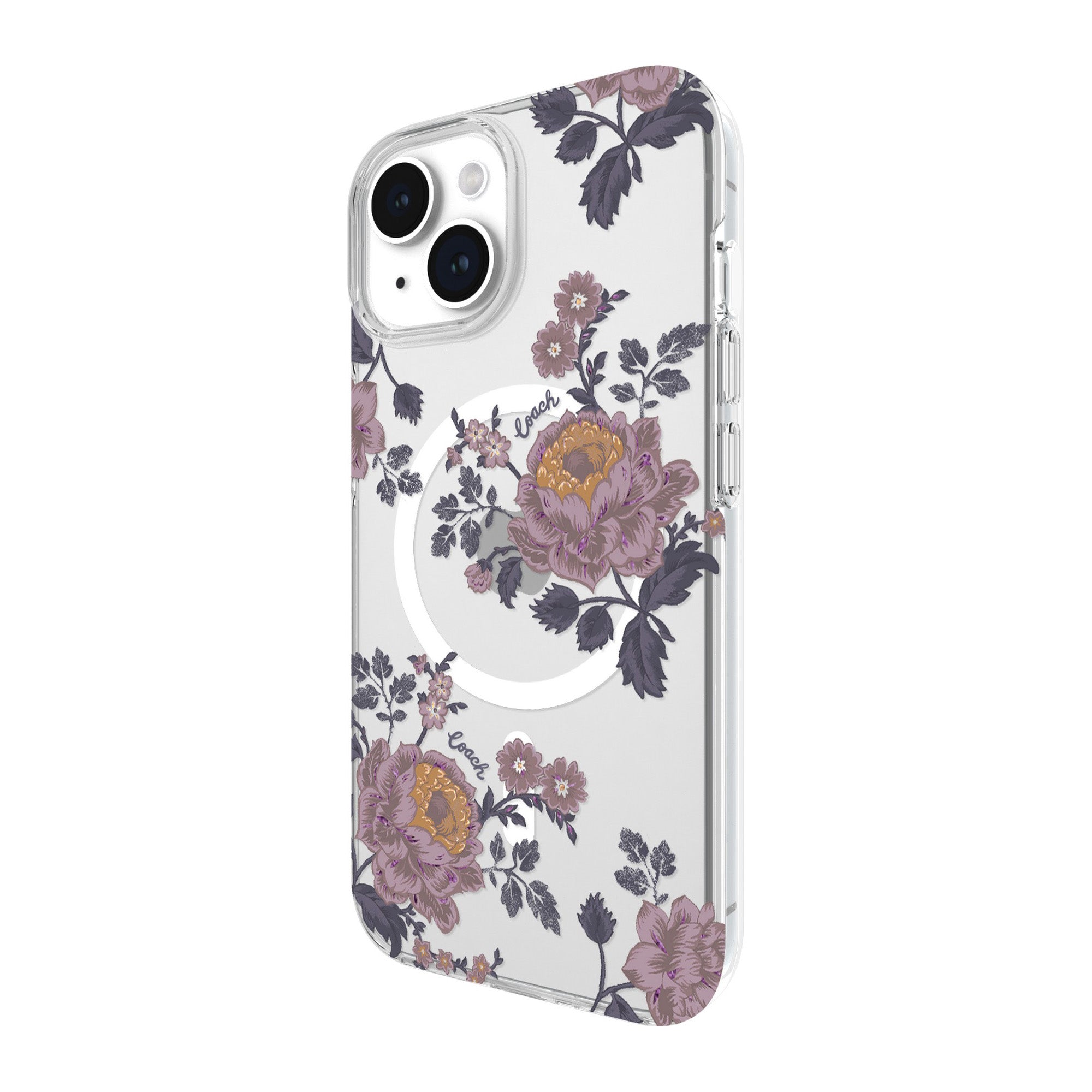 iPhone 15/14/13 Coach Protective Case w/Magsafe - Moody Floral - 15-12441