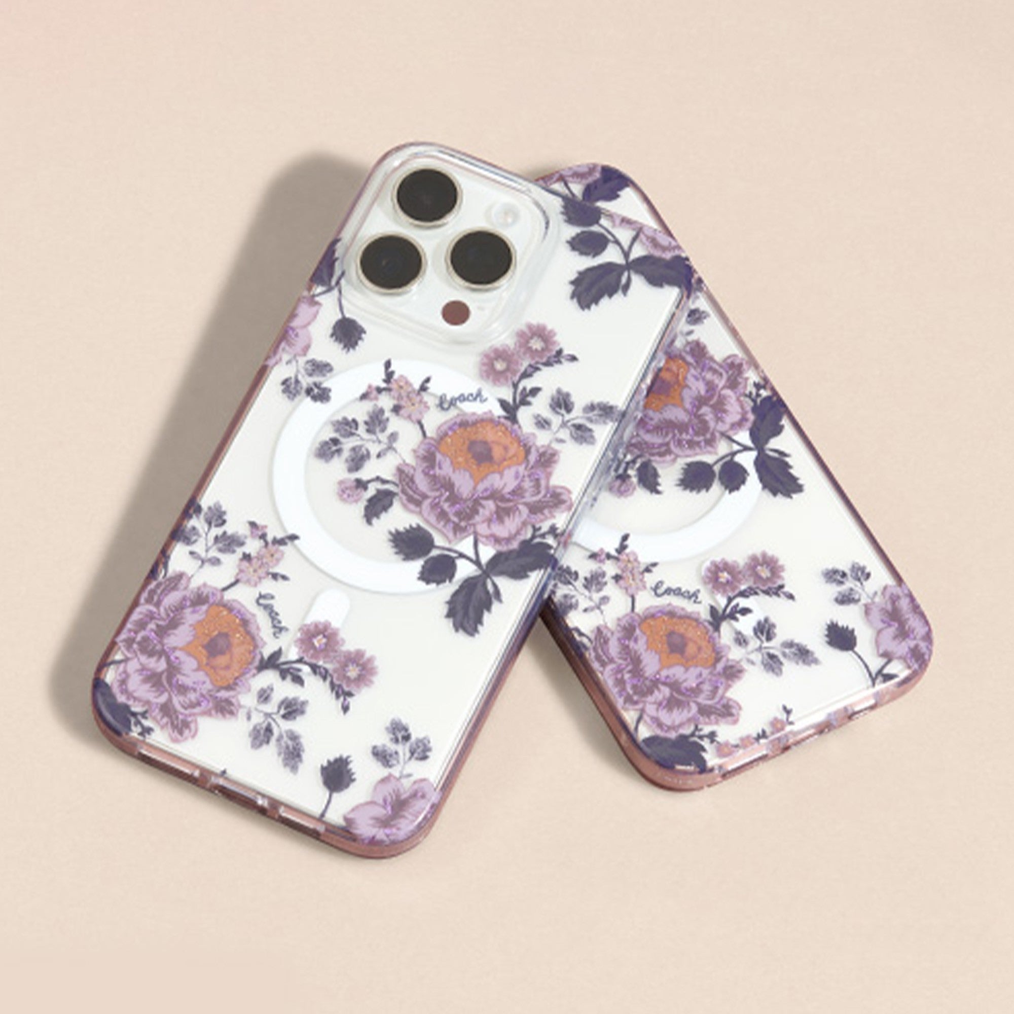 iPhone 15 Pro Coach Protective Case w/Magsafe - Moody Floral - 15-12450