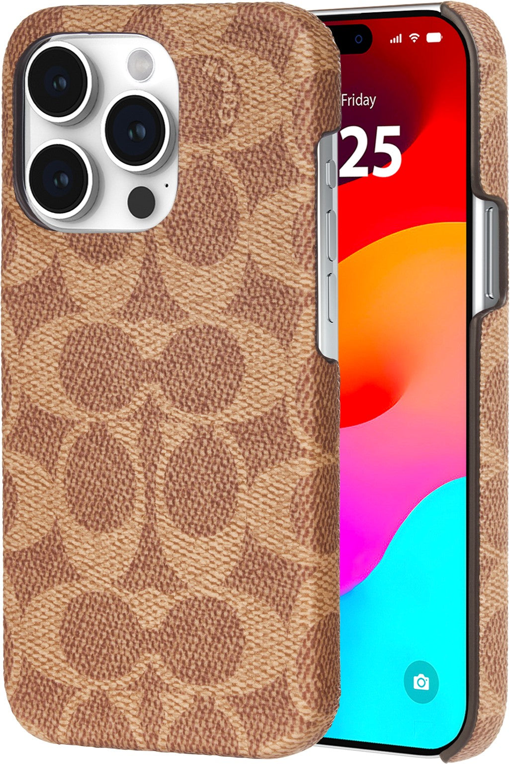 iPhone 15 Pro Coach Slim Wrap Signature C Case - Tan - 15-12454
