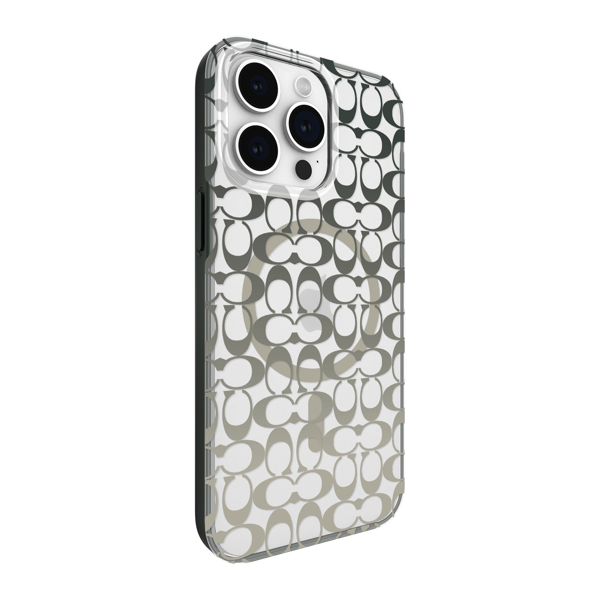 iPhone 15 Pro Max Coach Protective Signature C Case w/MagSafe - Ombre Deep Forest - 15-12464