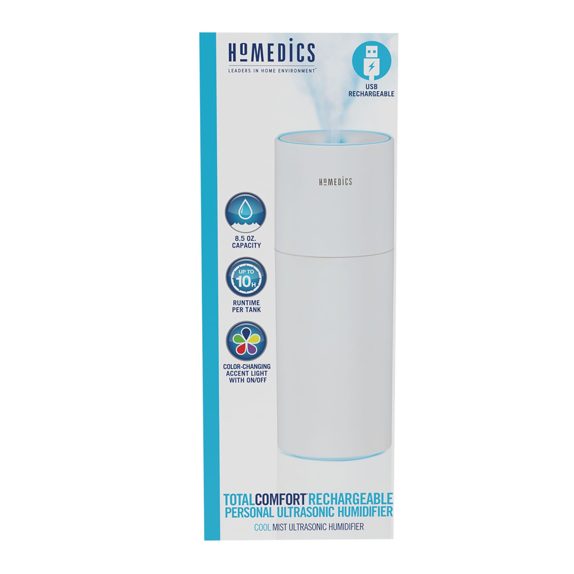 HoMedics Portable Ultrasonic Cool Mist Humidifier - 15-12532