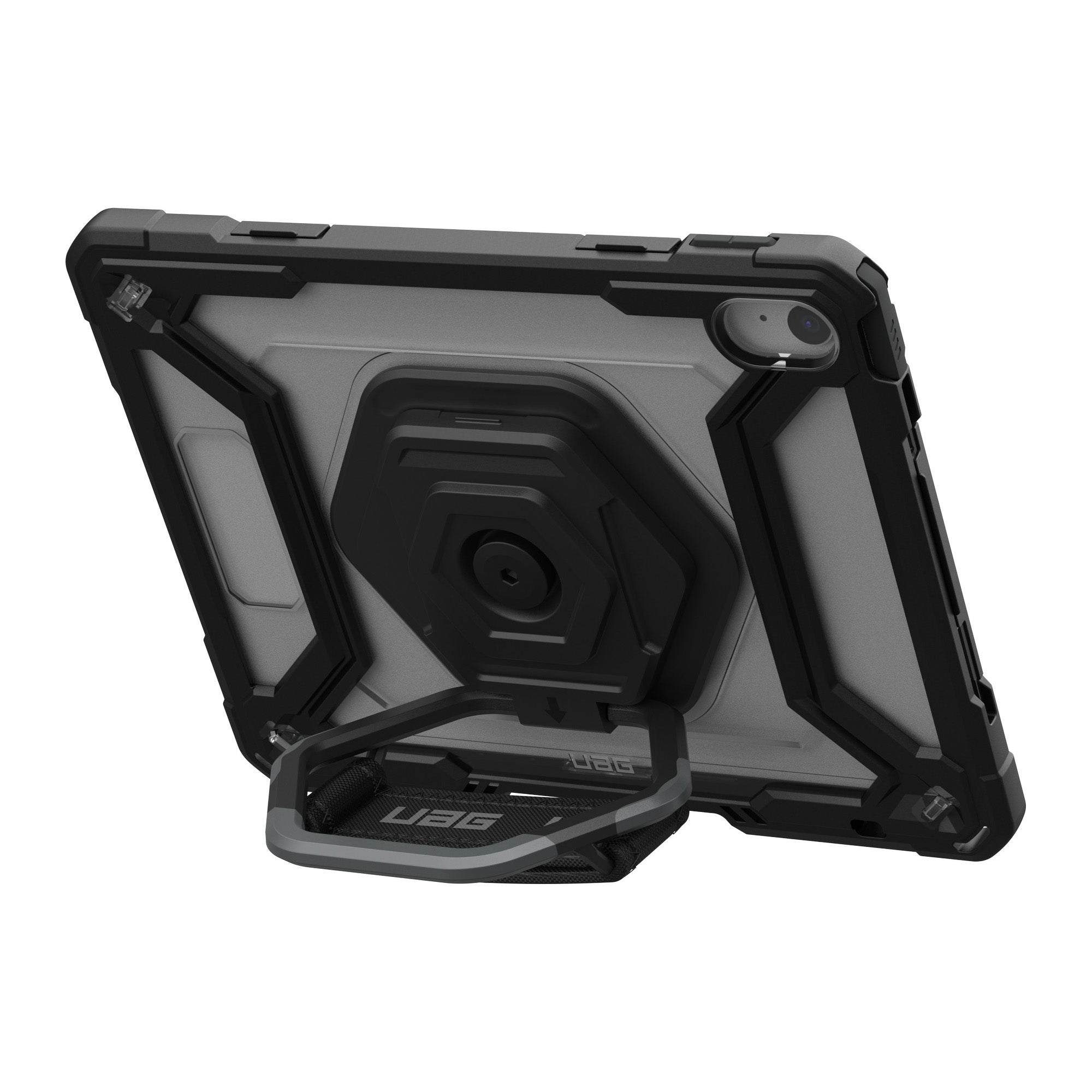 iPad 10.9 2022 UAG Plasma w/Kickstand + HS Case - Ice/Black - 15-12577