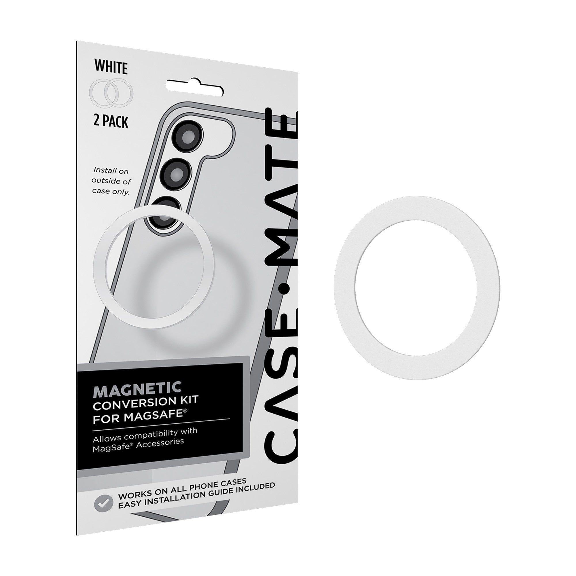 Case-Mate MagSafe Conversion Ring Kit 2 Pack - White - 15-12650