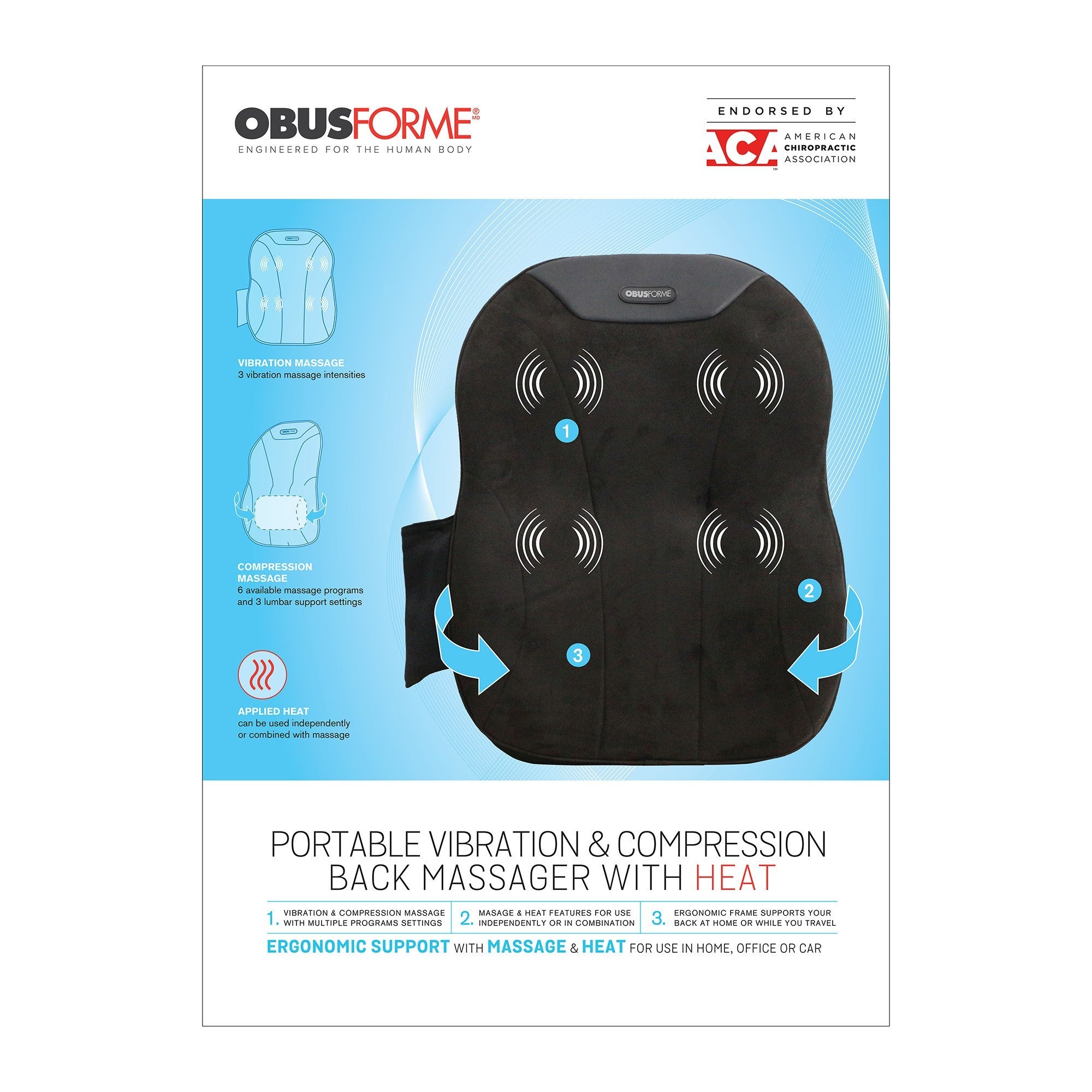 ObusForme Compression Air and Vibration Back Support - 15-12762