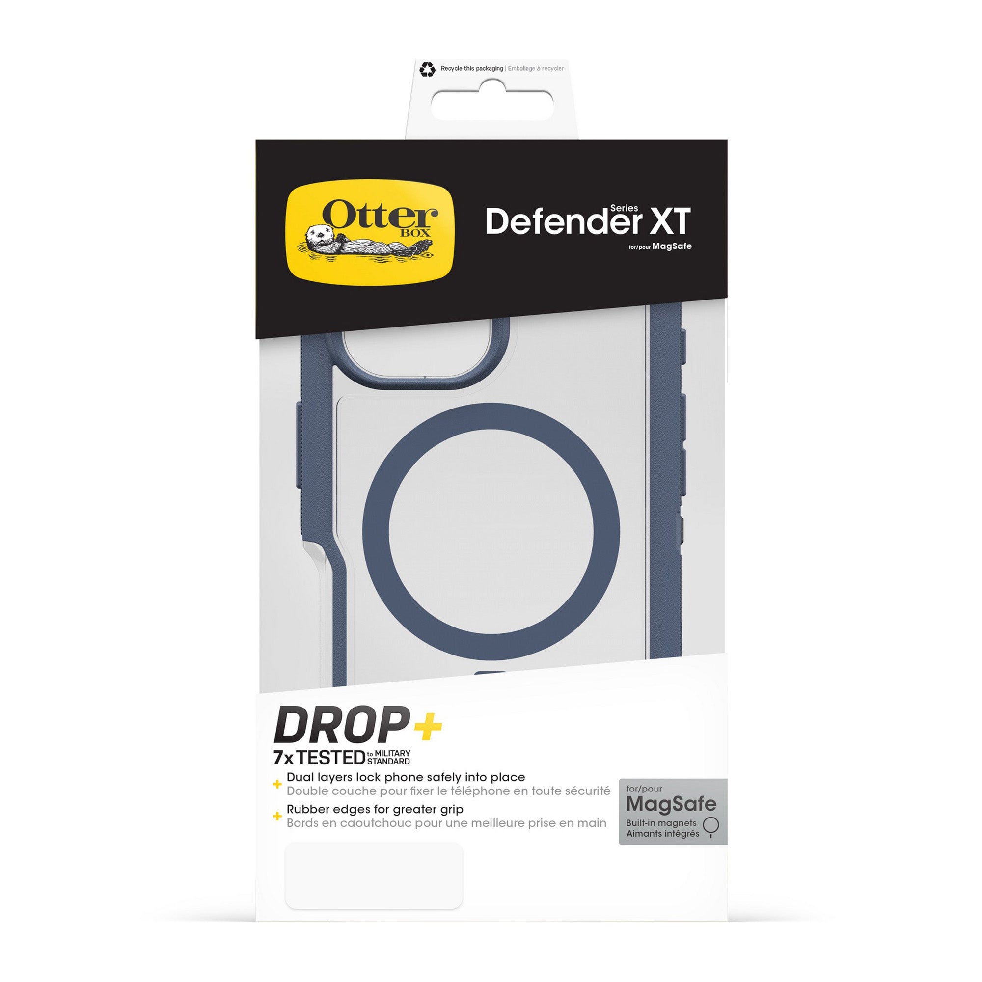 iPhone 16 Otterbox Defender XT Clear Pro w/ MagSafe Series Case - Clear/Blue - Mountain Storm - 15-12974