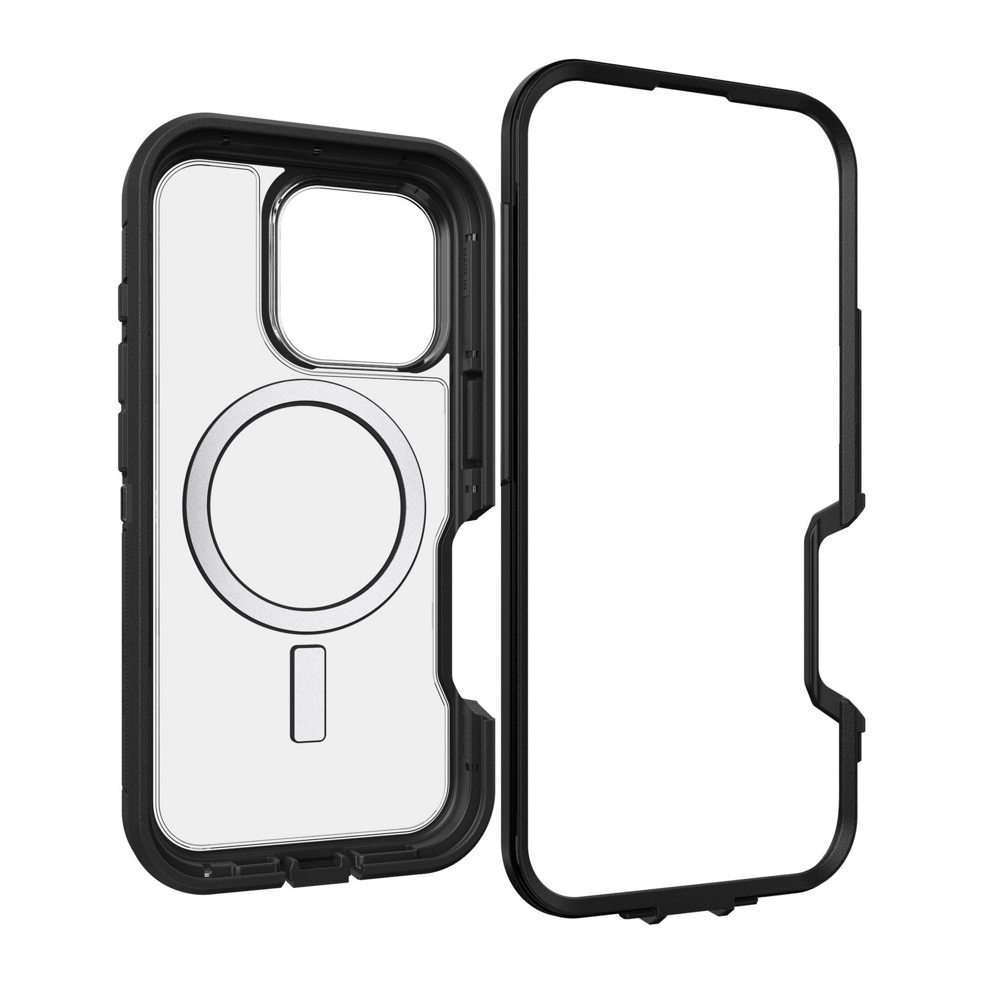 iPhone 16 Pro Otterbox Defender XT Clear Pro w/ MagSafe Series Case - Clear/Black - Dark Side - 15-12978