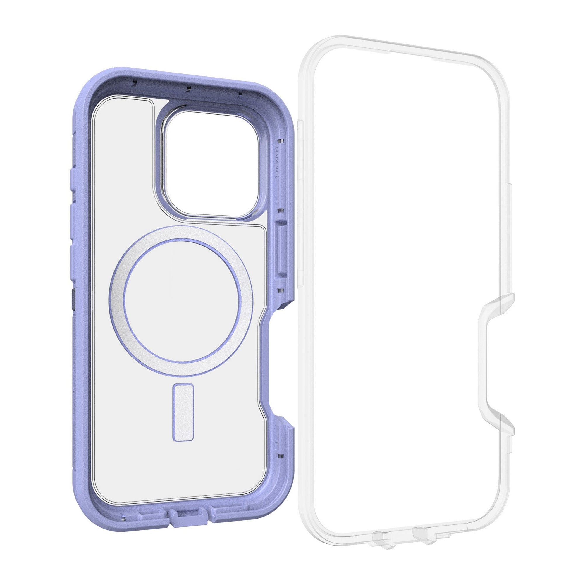 iPhone 16 Pro Otterbox Defender XT Clear Pro w/ MagSafe Series Case - Clear/Purple - Lavendar Haze - 15-12981