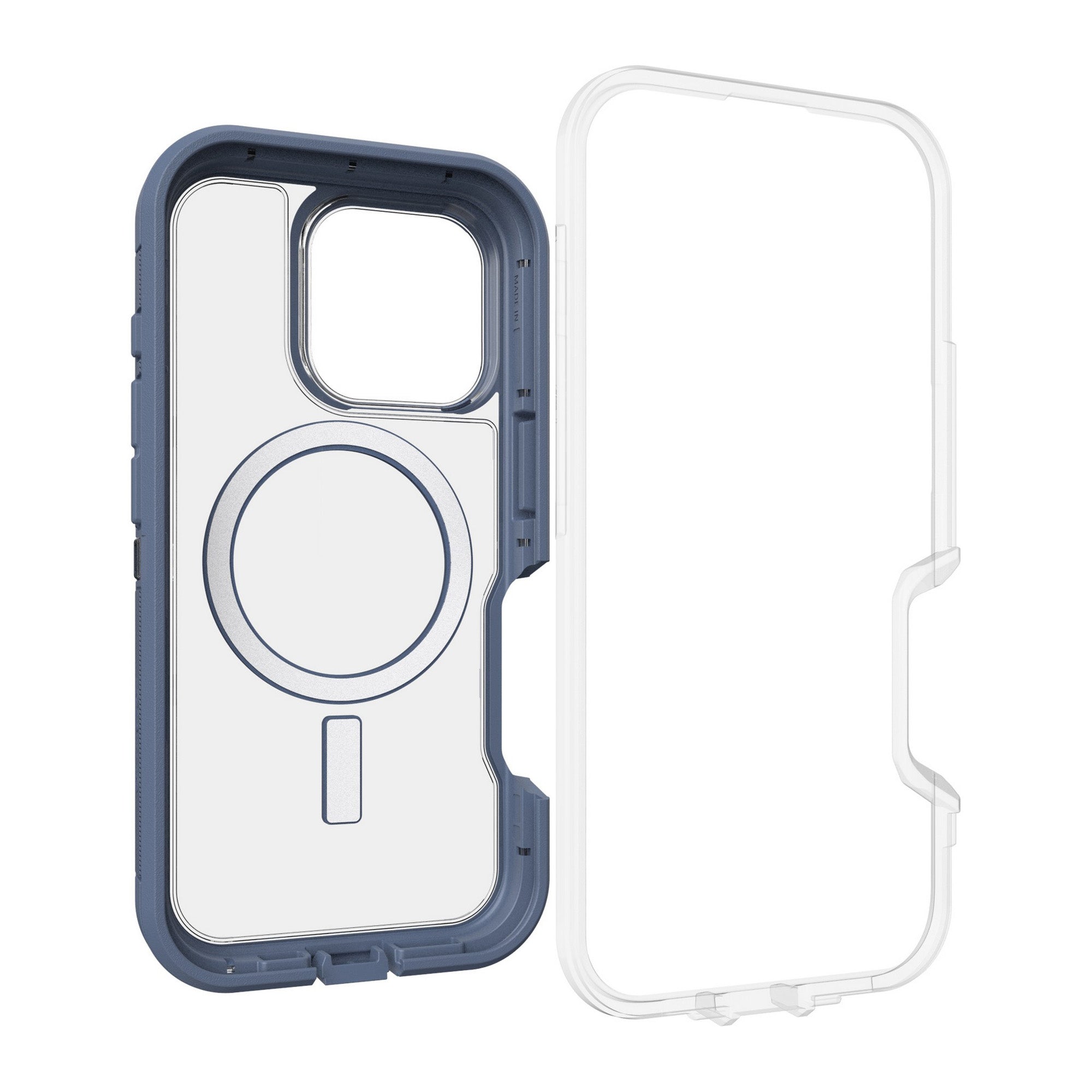 iPhone 16 Pro Otterbox Defender XT Clear Pro w/ MagSafe Series Case - Clear/Blue - Mountain Storm - 15-12982