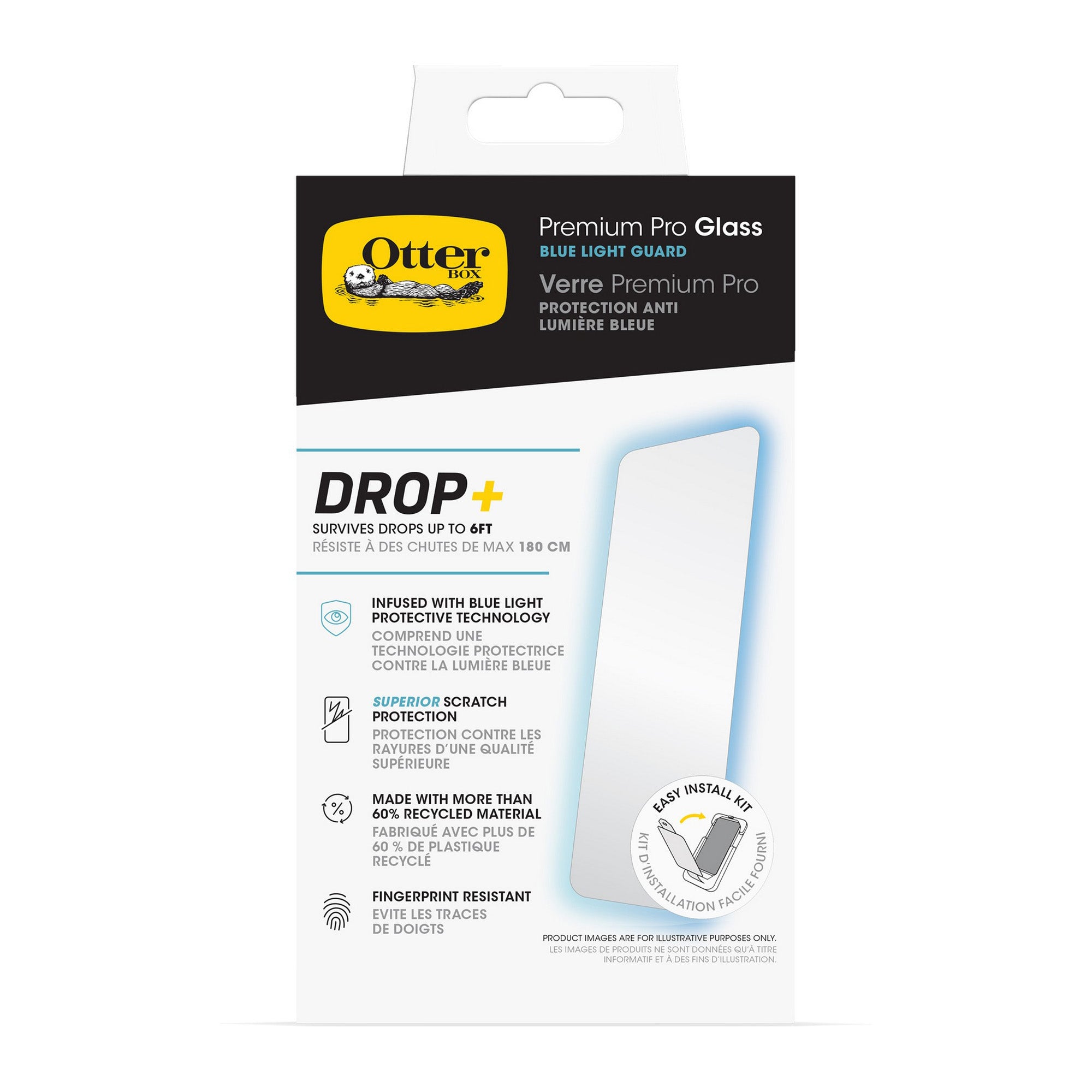 iPhone 16 Pro Max Otterbox Premium Pro Glass Blue Light Screen Protector - 15-13027