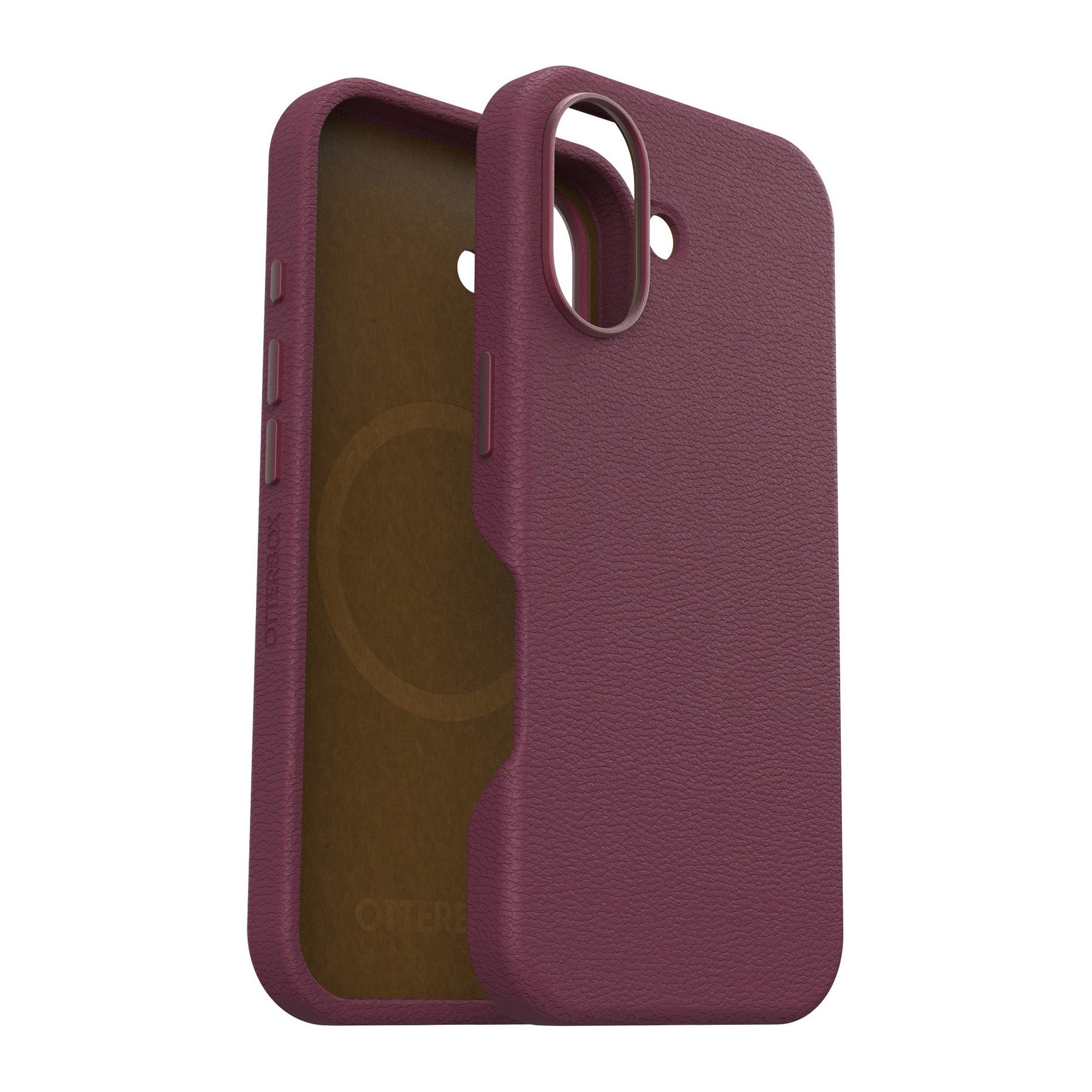 iPhone 16 Otterbox Symmetry Cactus Leather w/MagSafe case - Red - Maroon Bells - 15-13042