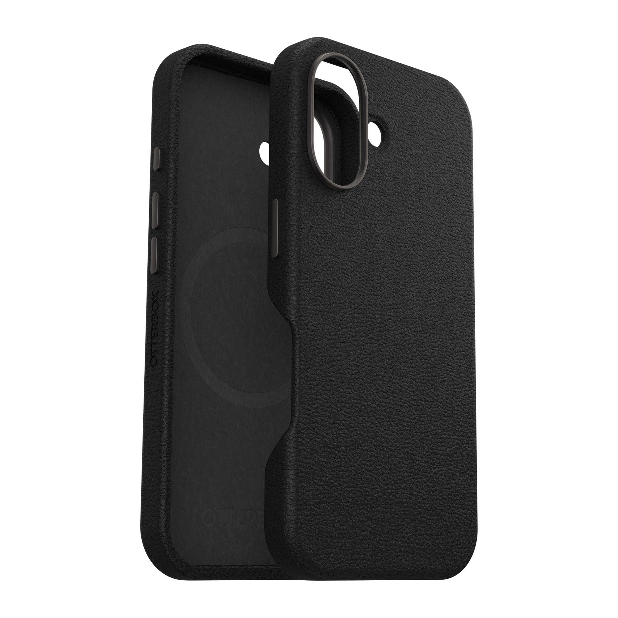 iPhone 16 Otterbox Symmetry Cactus Leather w/MagSafe case - Black - Noir Ash - 15-13043