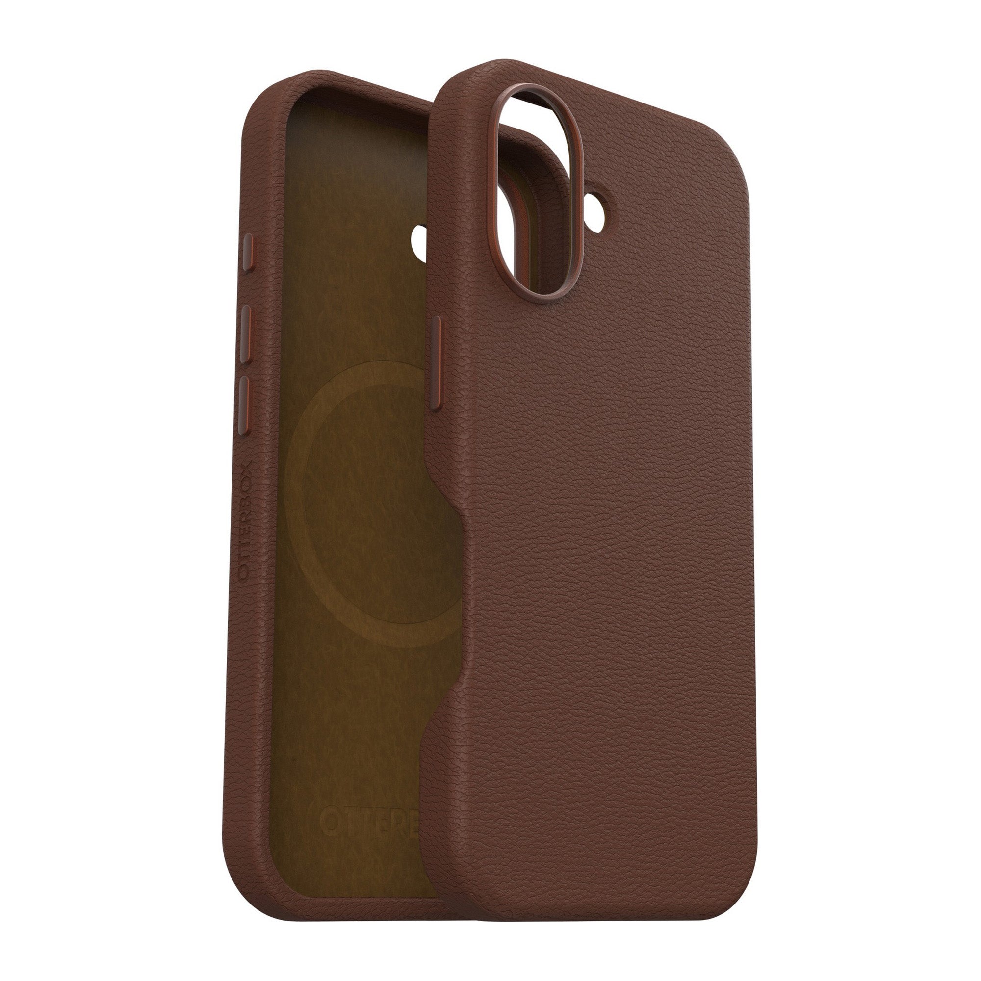 iPhone 16 Otterbox Symmetry Cactus Leather w/MagSafe case - Brown - Rich Adobe - 15-13044