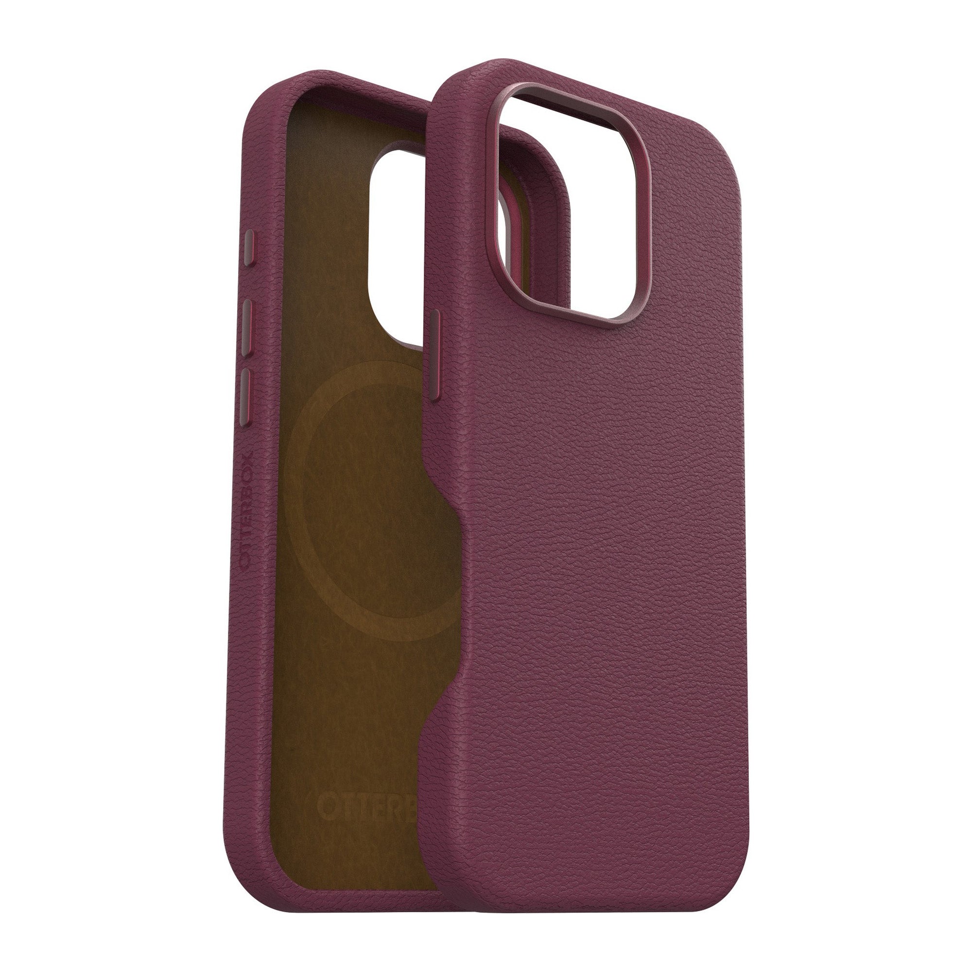 iPhone 16 Pro Otterbox Symmetry Cactus Leather w/MagSafe case - Red - Maroon Bells - 15-13046