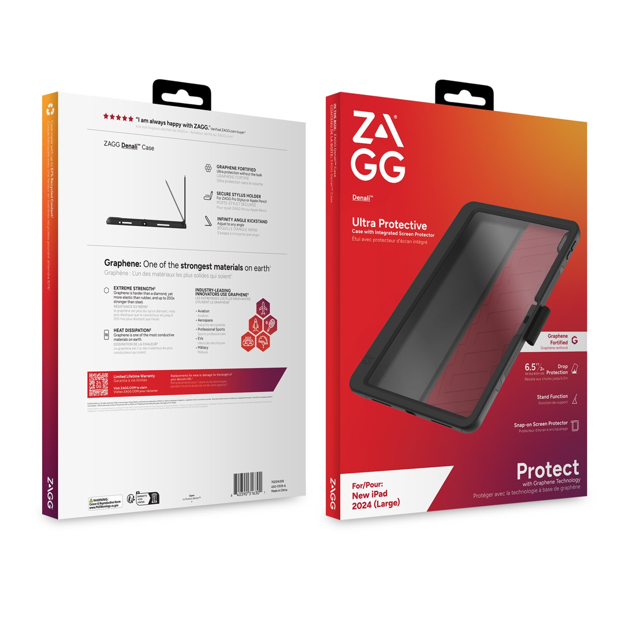 iPad Air 13 2024 ZAGG Graphene Denali Case - Black - 15-13173