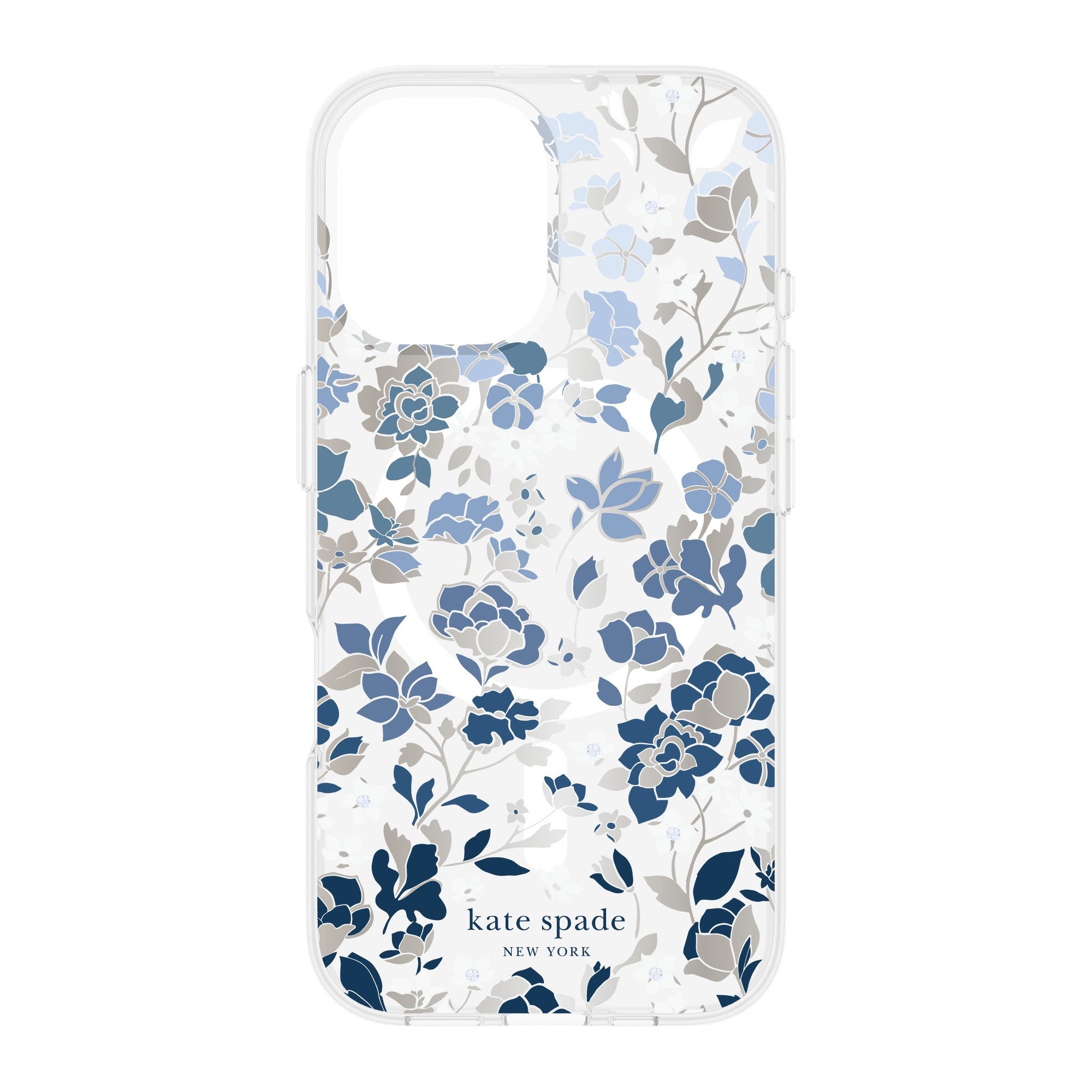 iPhone 16 Kate Spade Protective Prints MagSafe Case - Flowerbed Blue - 15-13241