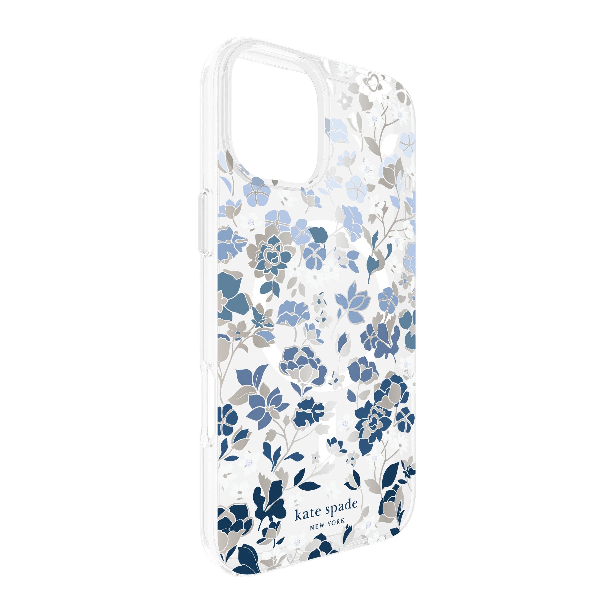 iPhone 16 Plus Kate Spade Protective Prints MagSafe Case - Flowerbed Blue - 15-13253