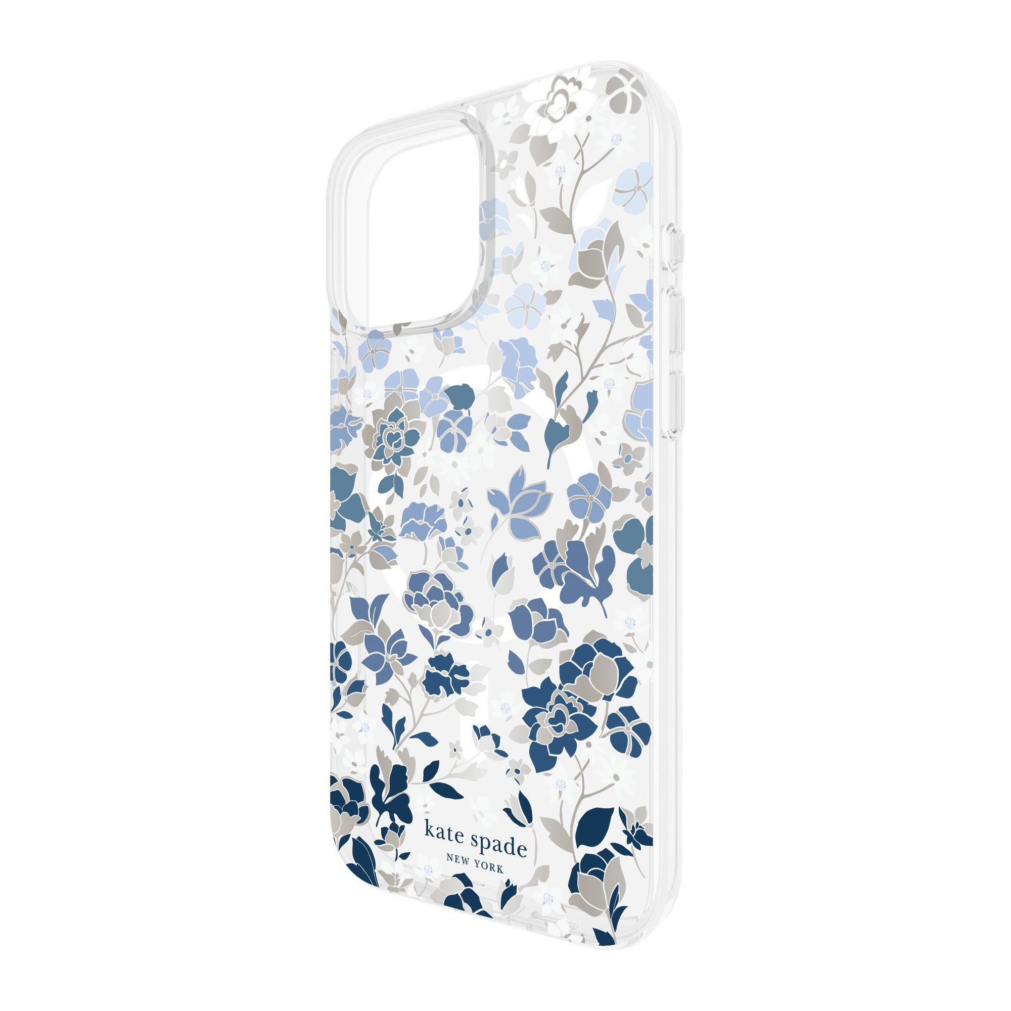 iPhone 16 Pro Max Kate Spade Protective Prints MagSafe Case - Flowerbed Blue - 15-13275