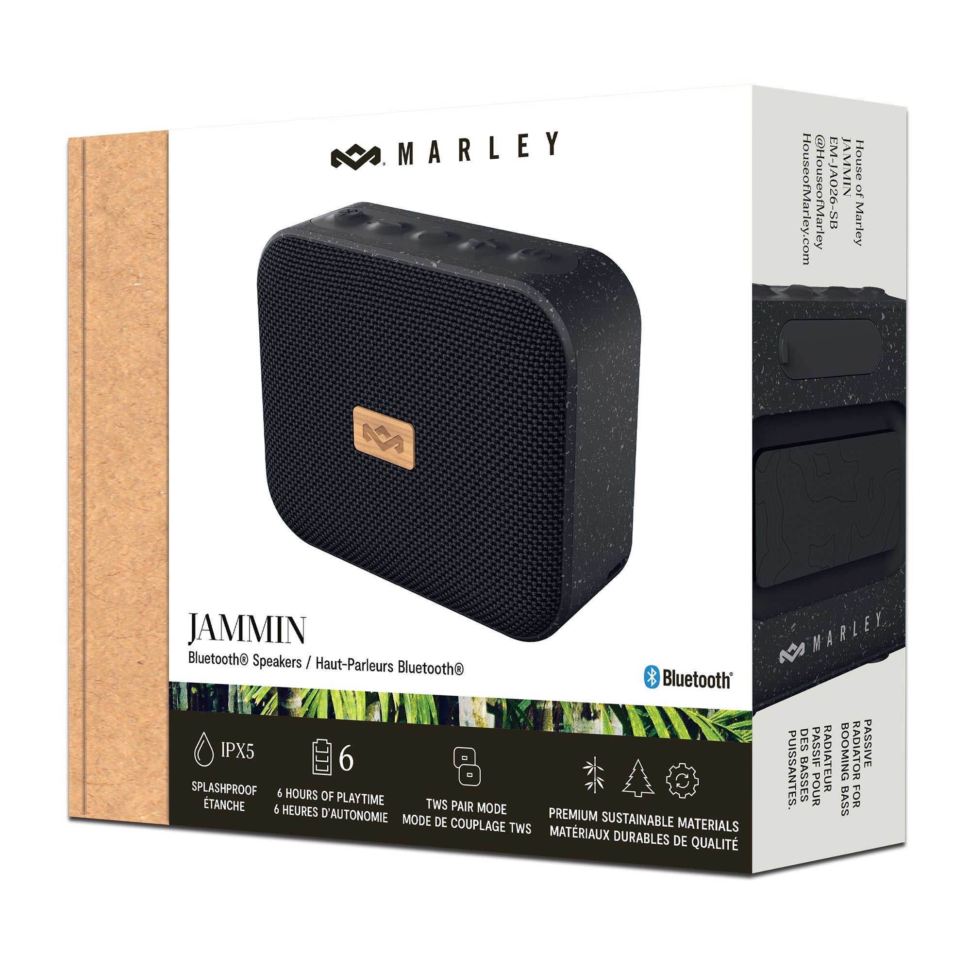 House of Marley Jammin Bluetooth Speaker - Black - 15-13300