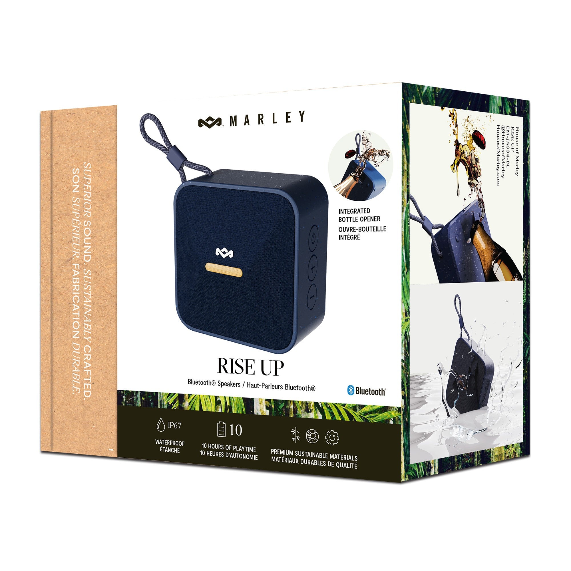 House of Marley Rise Up Bluetooth Speaker - Blue - 15-13304