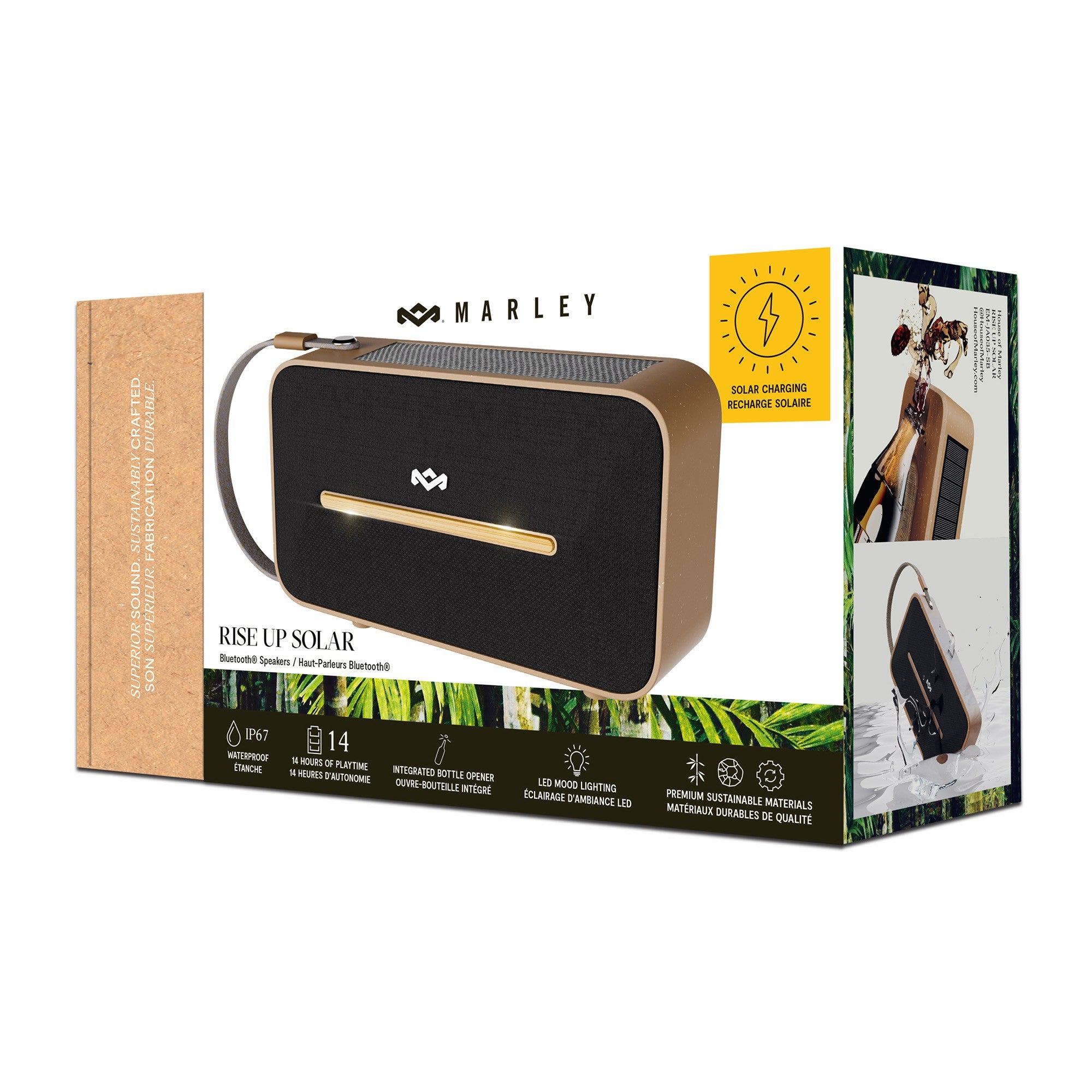 House of Marley Rise Up Solar Bluetooth Speaker - Black - 15-13305