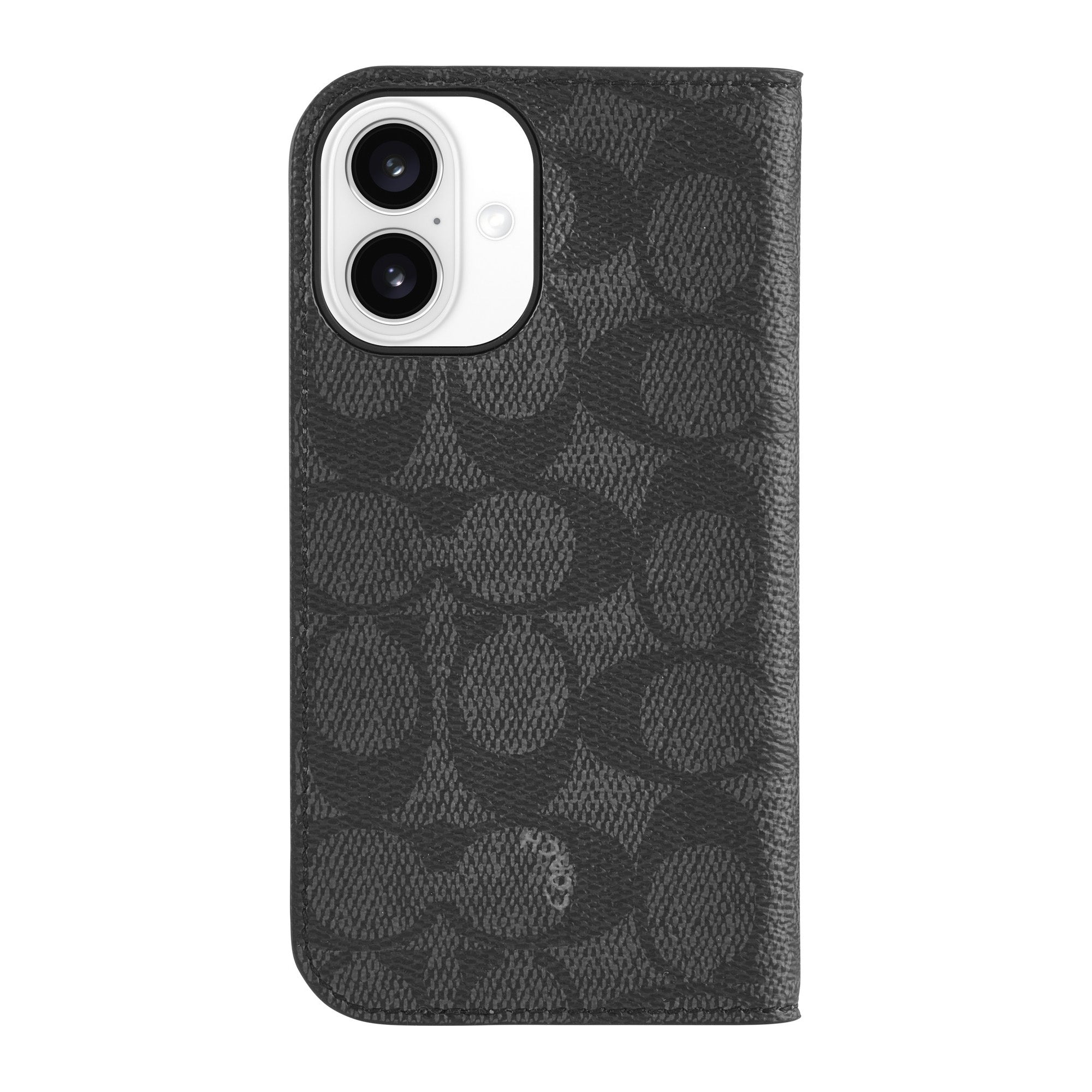 iPhone 16 Coach Folio Signature C Case - Charcoal - 15-13359