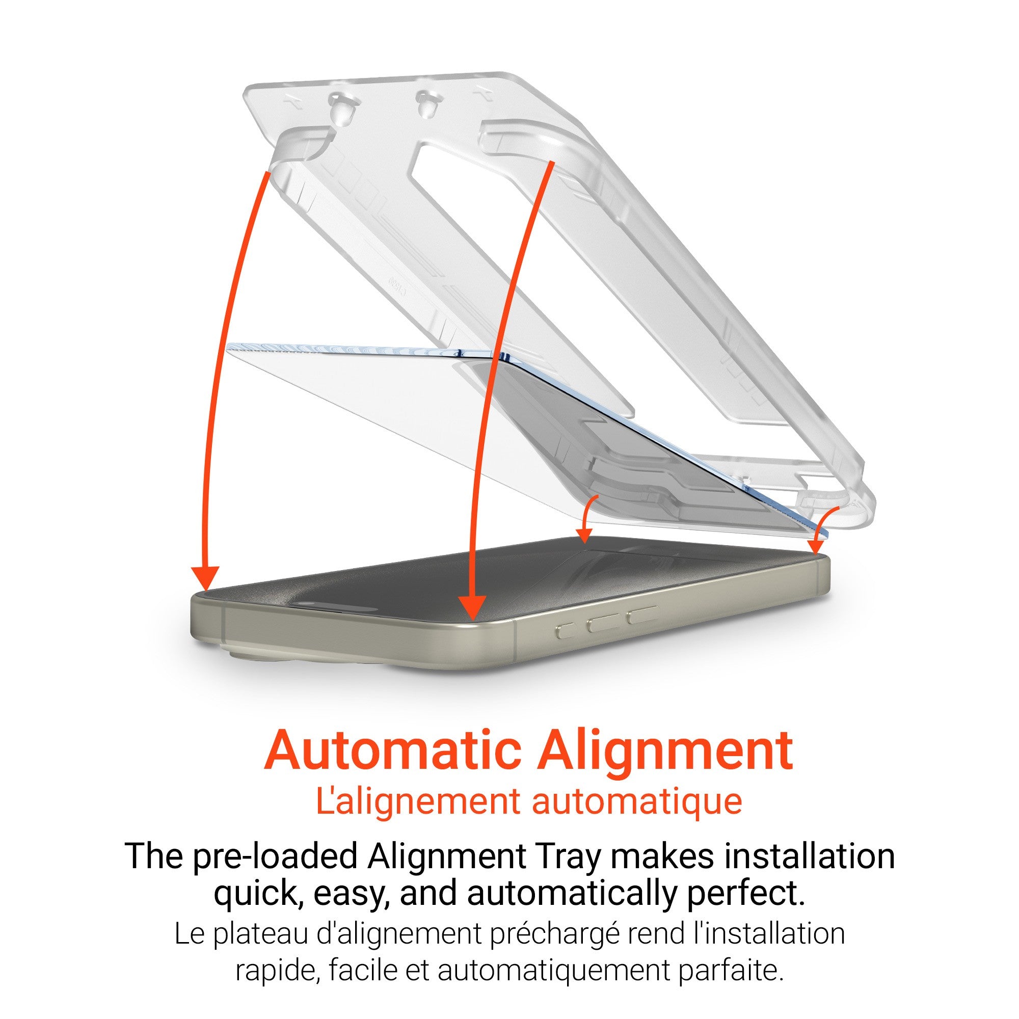 iPhone 15 Pro HyperGear HD Tempered Glass Screen Protector w/ Easy Installation Applicator Tray - 15-13561