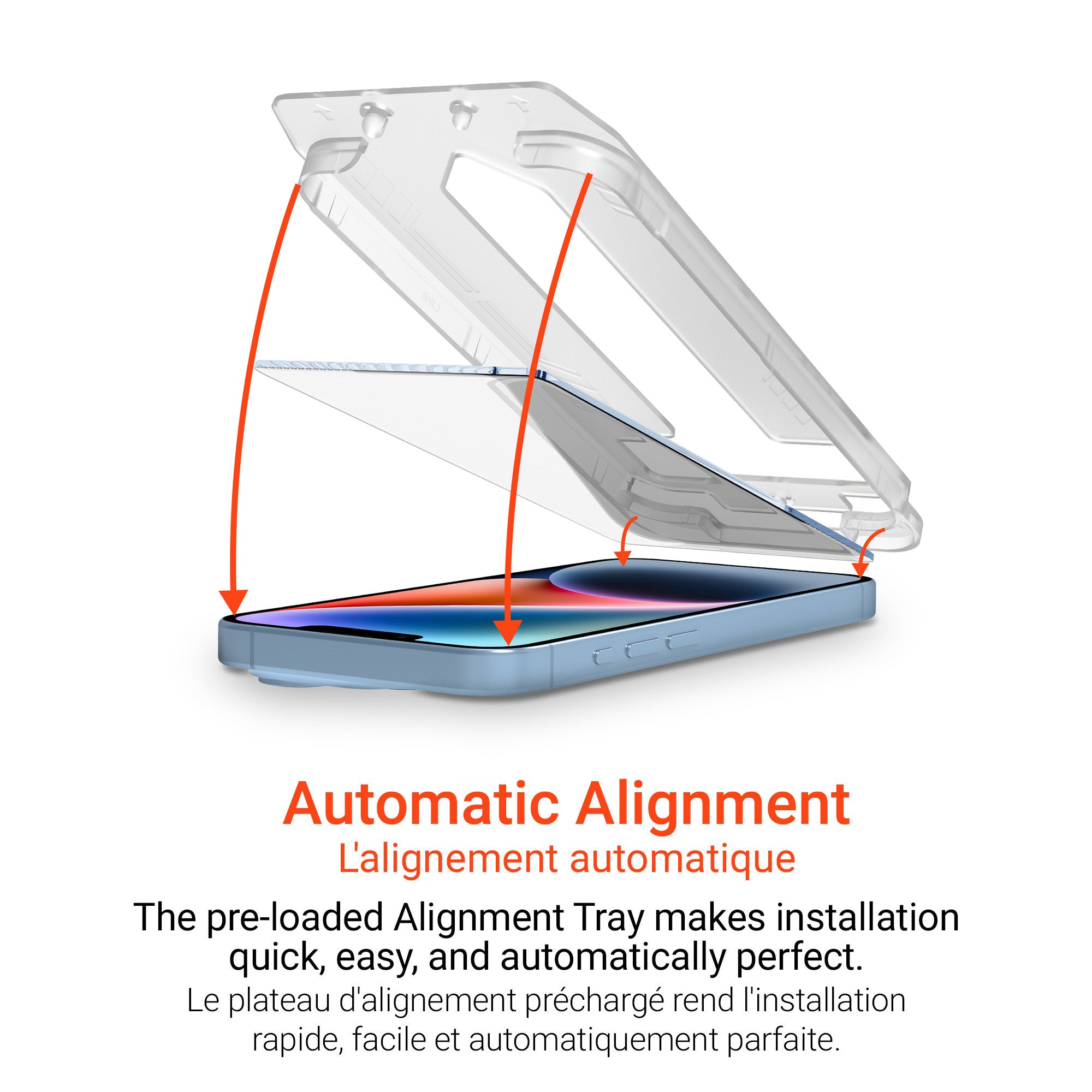 iPhone 14/13/13 Pro HyperGear HD Tempered Glass Screen Protector w/ EZ Installation Applicator Tray - 15-13563