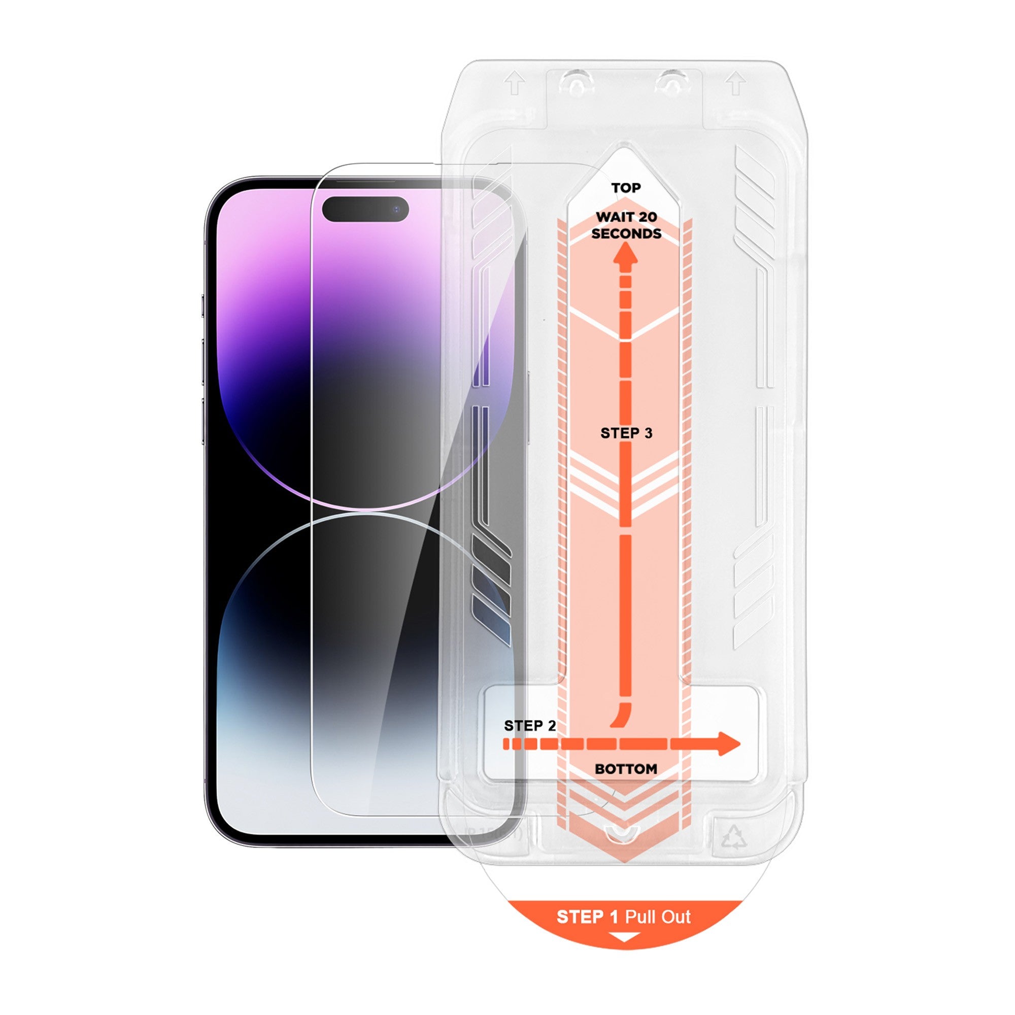 iPhone 14 Pro HyperGear HD Tempered Glass Screen Protector w/ Easy Installation Applicator Tray - 15-13564