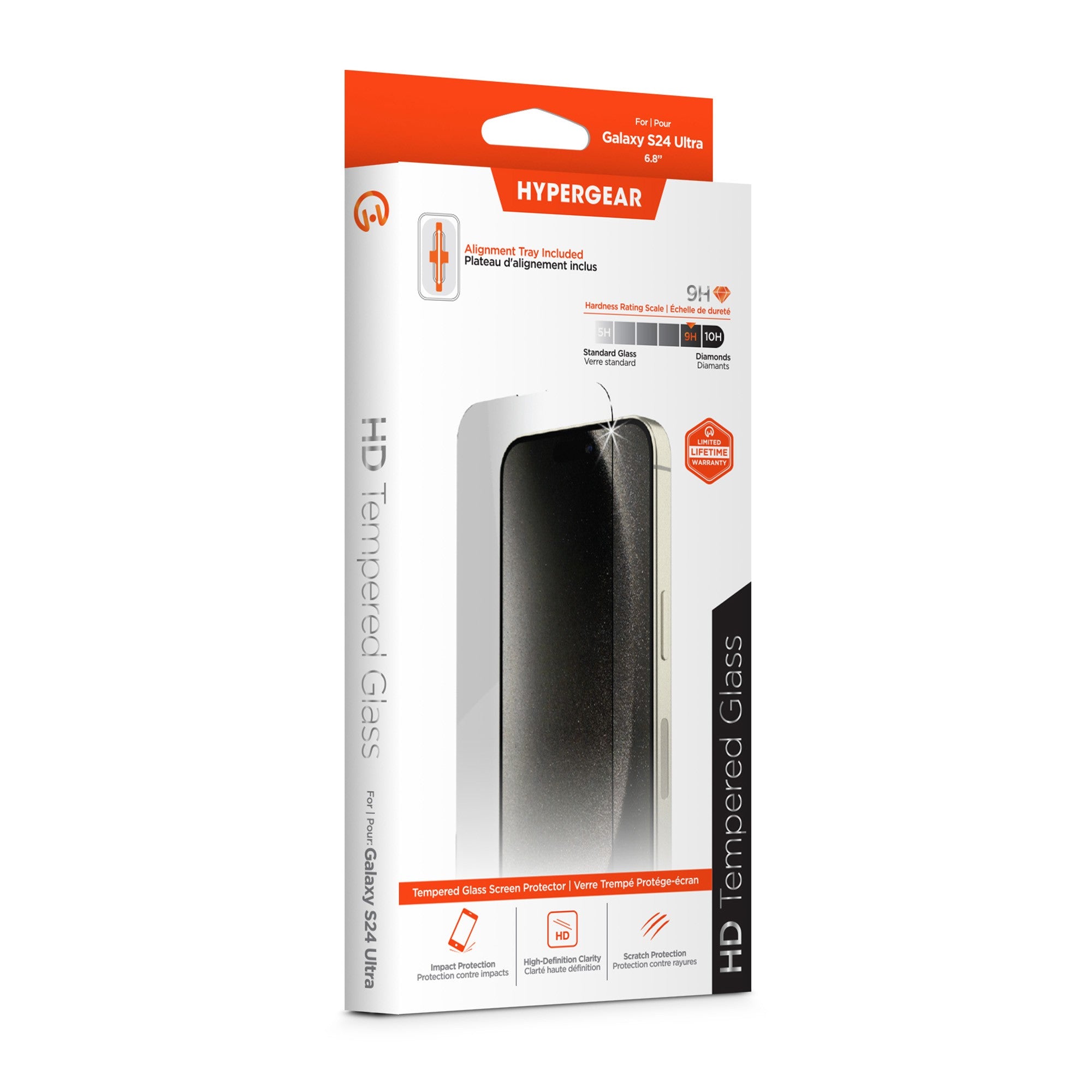 Samsung Galaxy S24 Ultra 5G HyperGear Tempered Glass Screen Protector w/Installation Applicator Tray - 15-13568