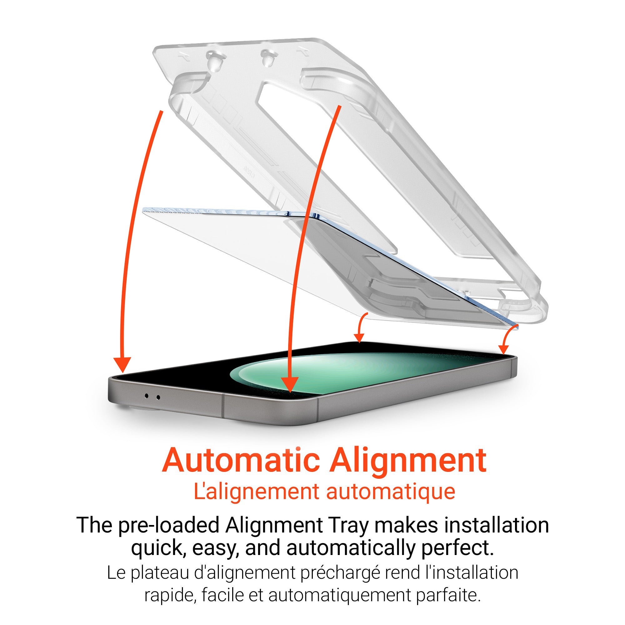 Samsung Galaxy S23 FE HyperGear Tempered Glass Screen Protector w/ Easy Installation Applicator Tra - 15-13569