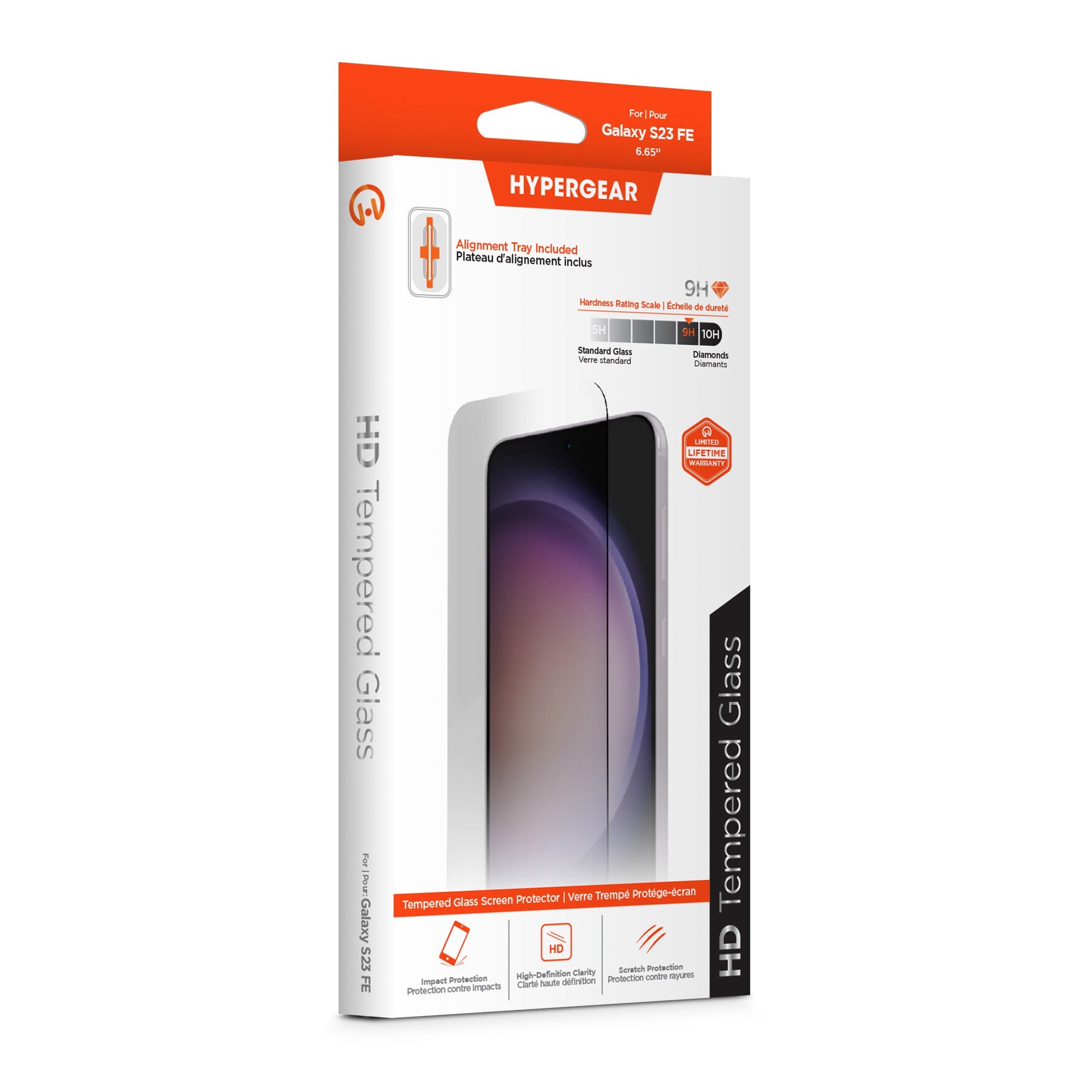 Samsung Galaxy S23 FE HyperGear Tempered Glass Screen Protector w/ Easy Installation Applicator Tra - 15-13569