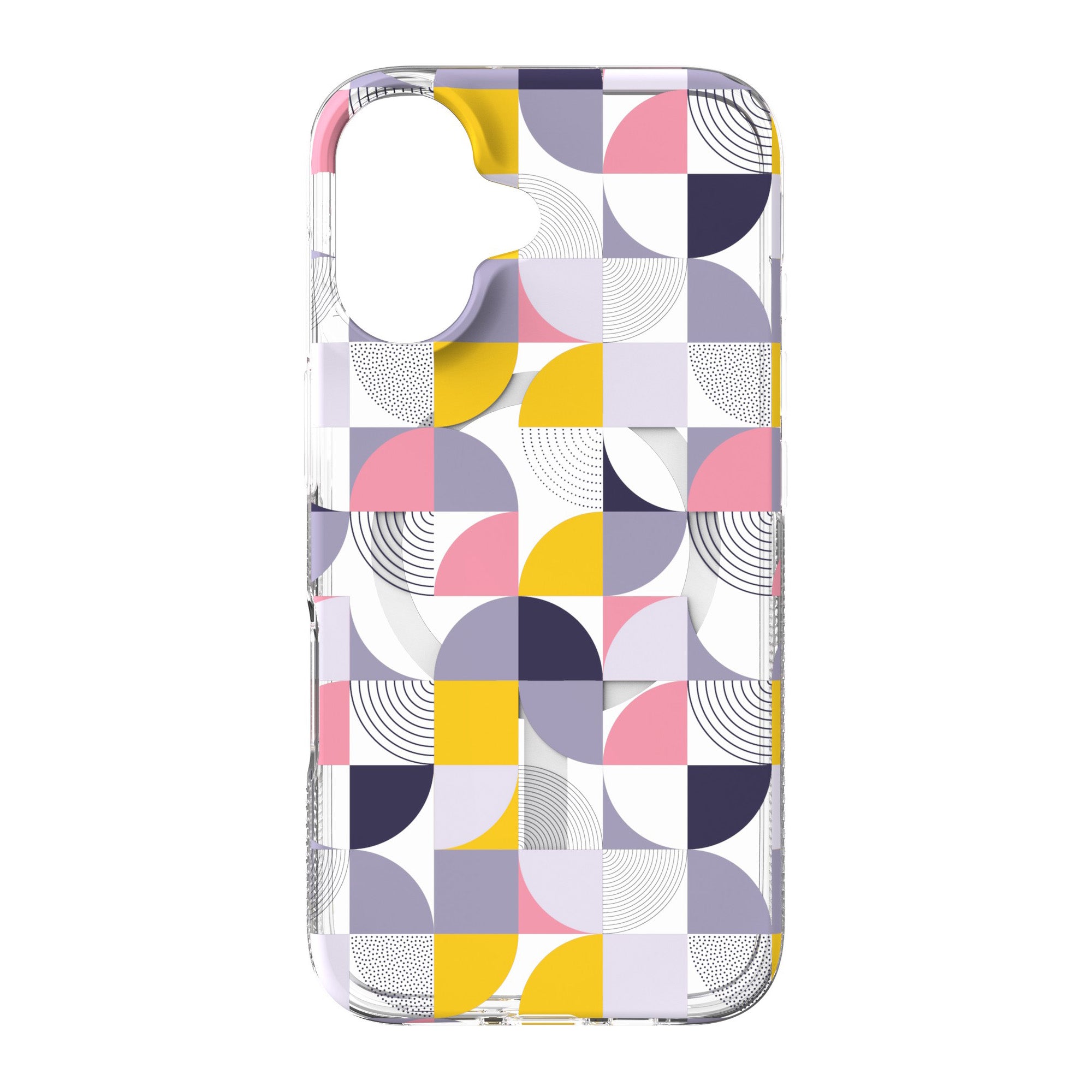 iPhone 16 ZAGG Graphene Milan Snap Case - Pink/Grey - Geometric - 15-13588