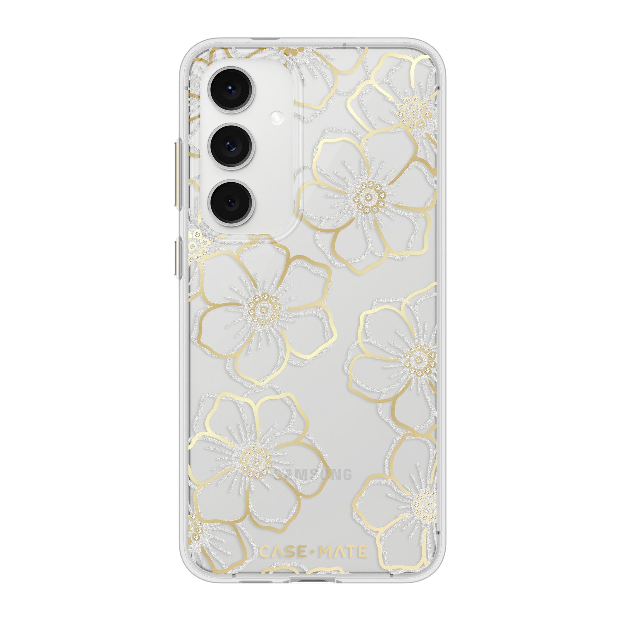 Samsung Galaxy S24 FE Case-Mate Floral Gems Case - Gold - 15-13605