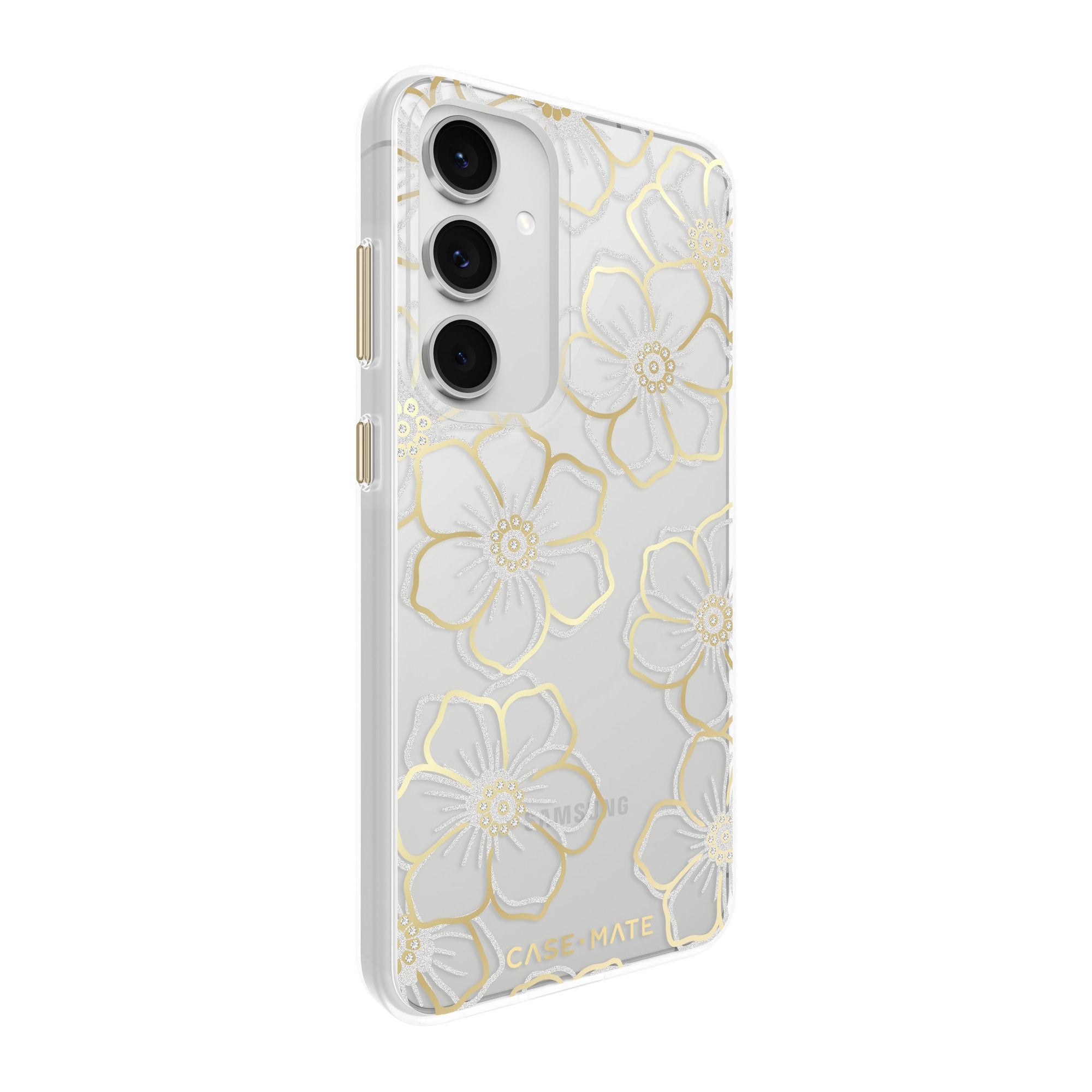 Samsung Galaxy S24 FE Case-Mate Floral Gems Case - Gold - 15-13605