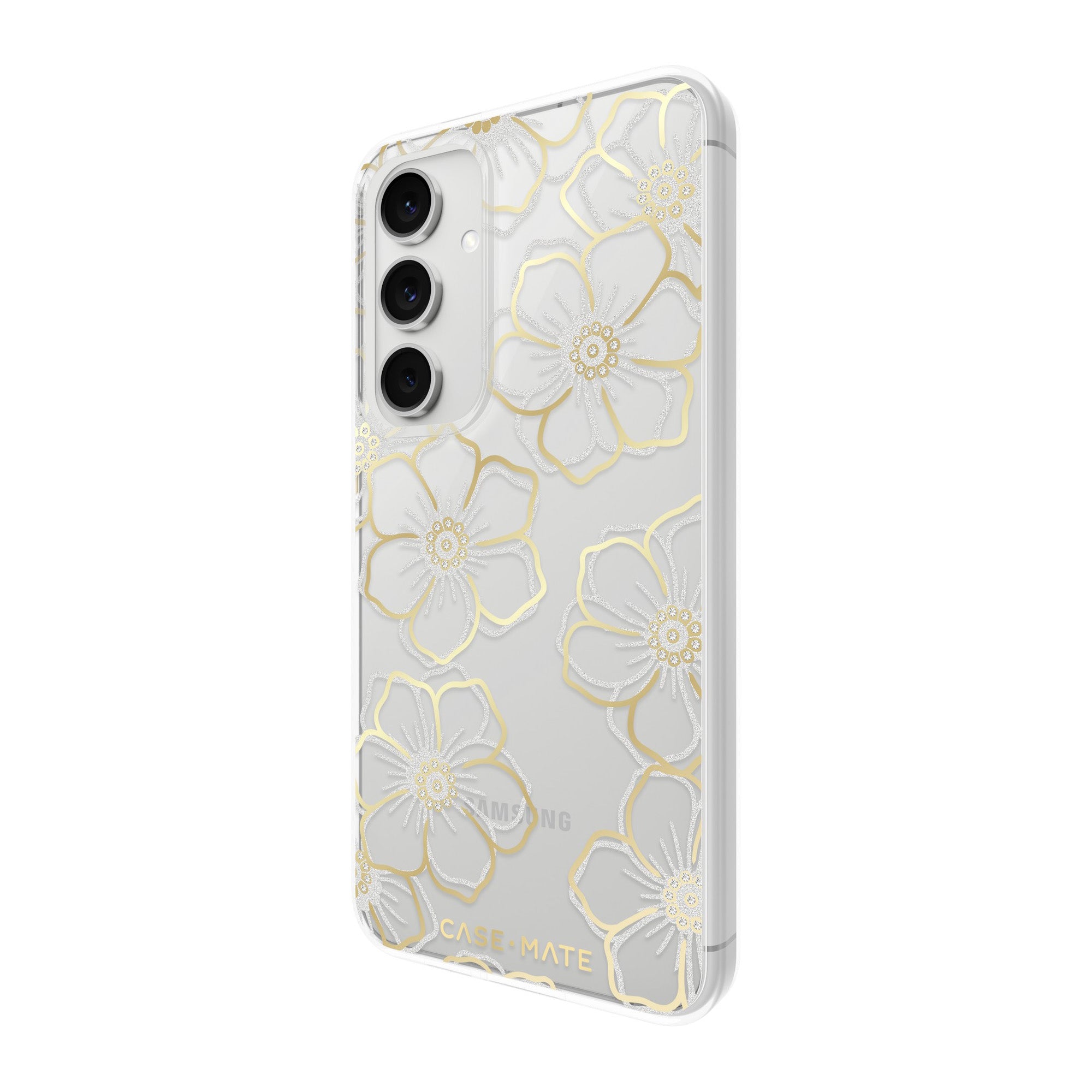 Samsung Galaxy S24 FE Case-Mate Floral Gems Case - Gold - 15-13605