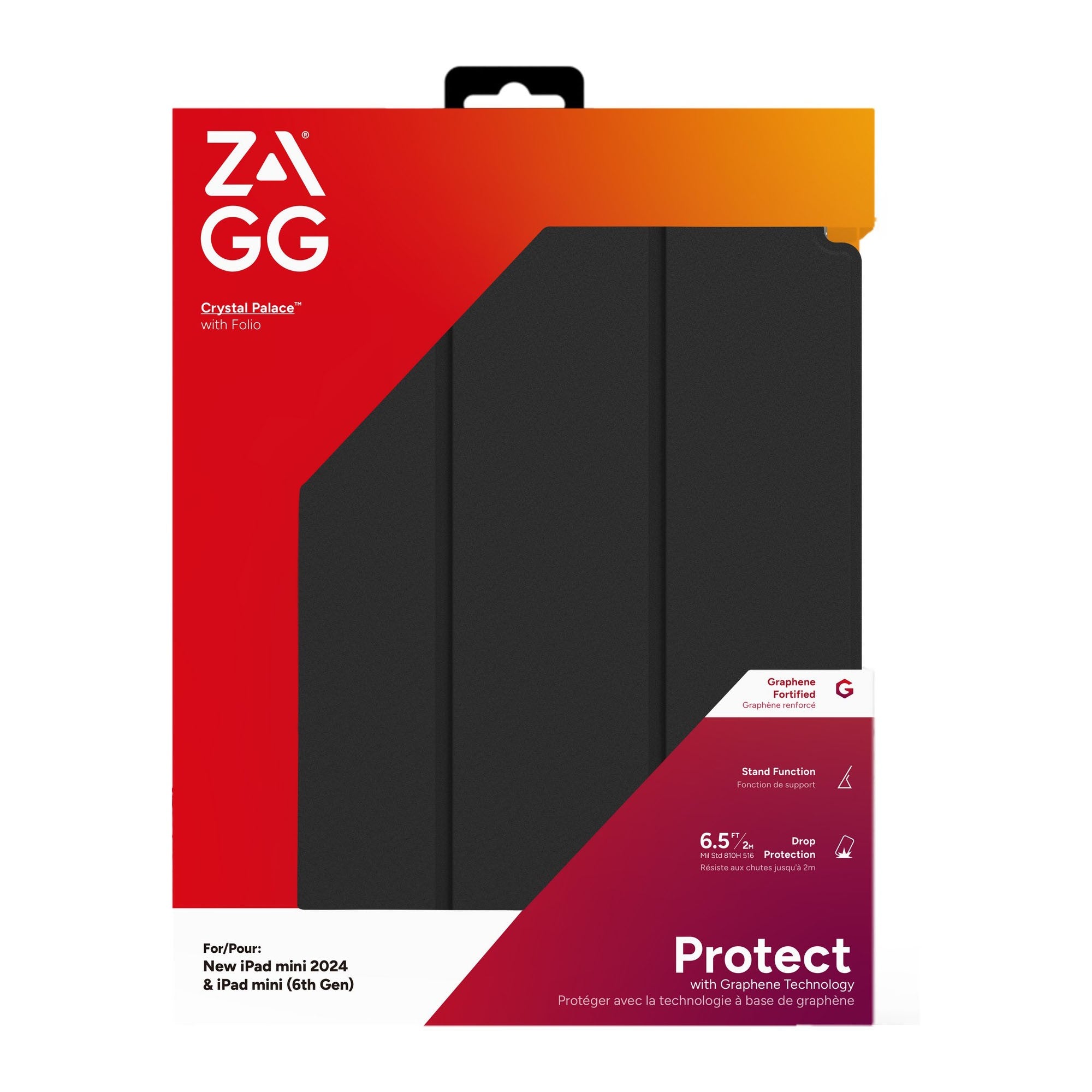 iPad Mini 7/6 (2024/2021) ZAGG Graphene Crystal Palace Folio - Clear - 15-13637