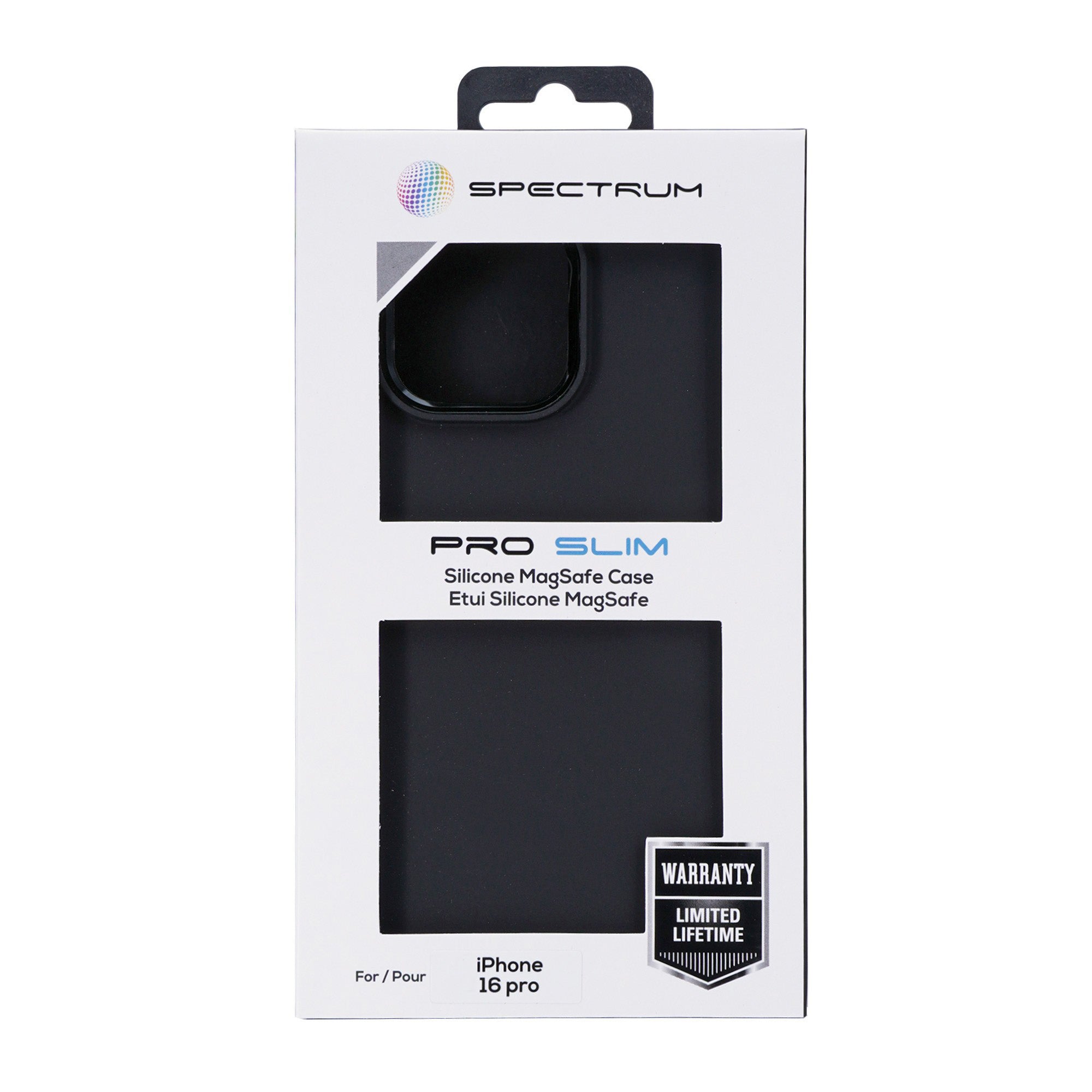 iPhone 16 Pro SPECTRUM Pro Slim Silicone MagSafe Case - Black - 15-13644