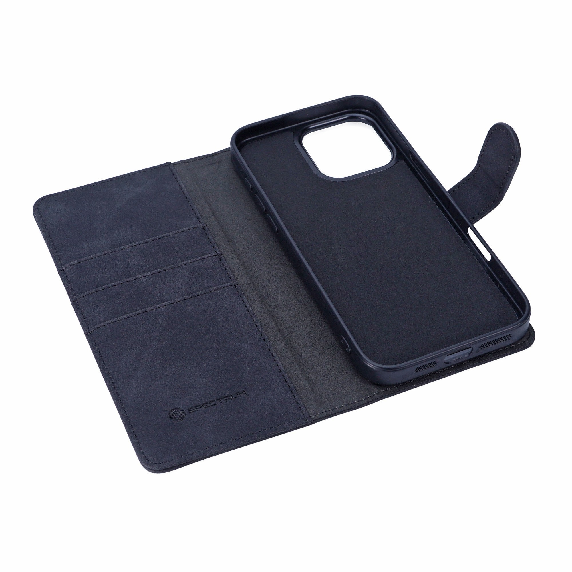 iPhone 16 Pro SPECTRUM Folio Slim Detachable 2-1 Wallet Case - Black - 15-13651