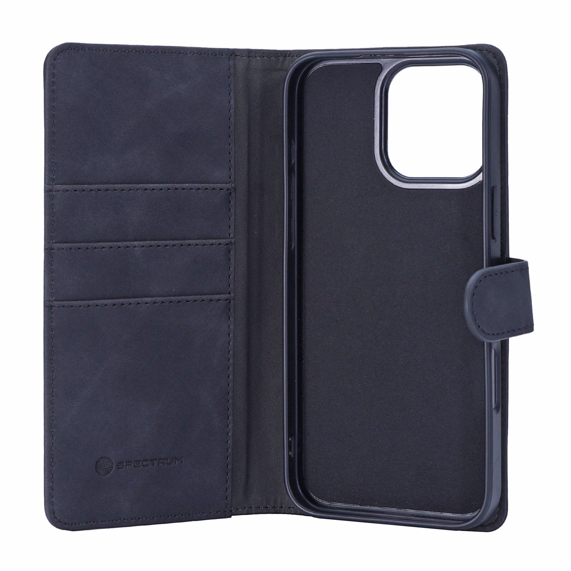 iPhone 16 Pro Max SPECTRUM Folio Slim Detachable 2-1 Wallet Case - Black - 15-13652