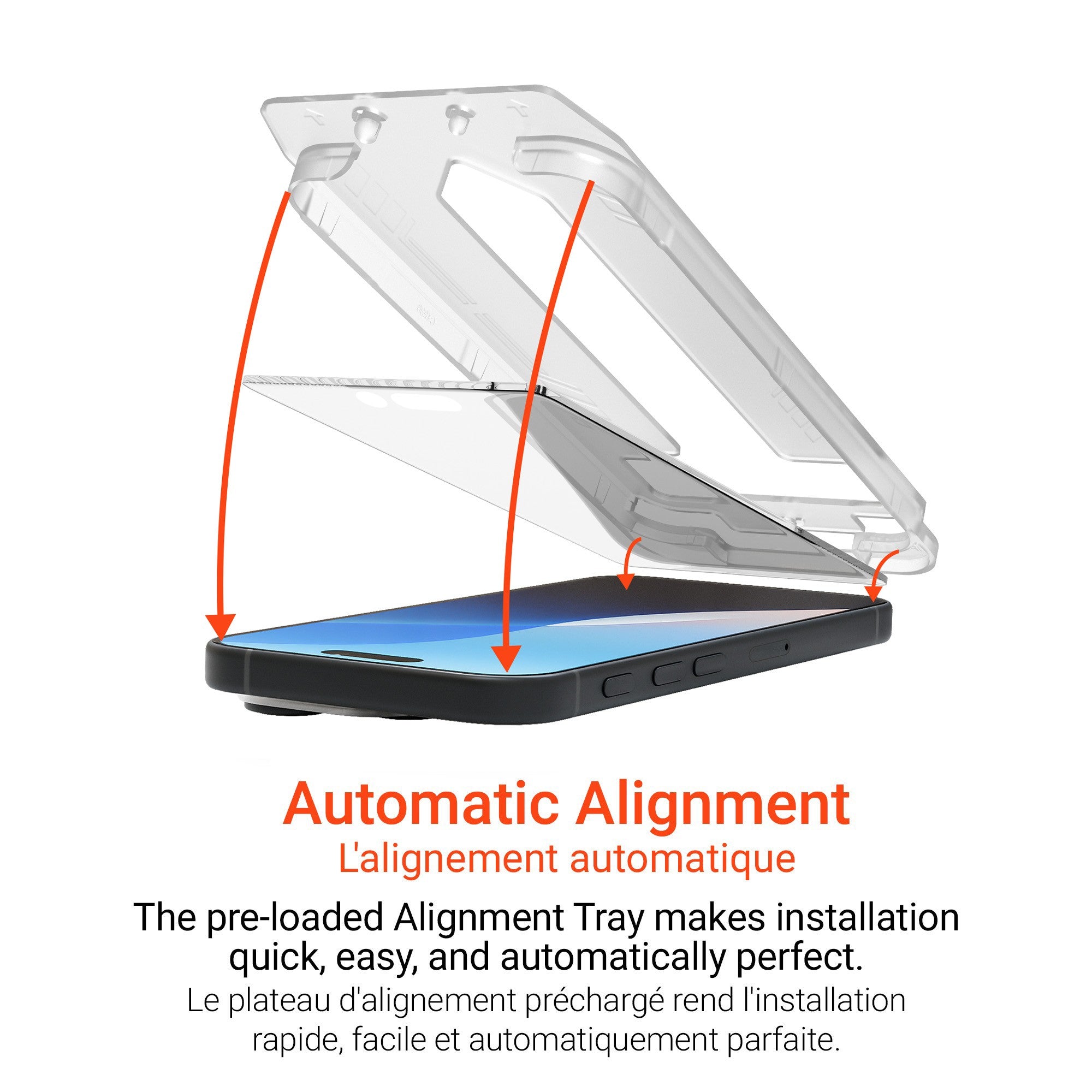 iPhone 16 Pro HyperGear Matte Glass Screen Protector w/ Easy Installation Applicator Tray - 15-13664