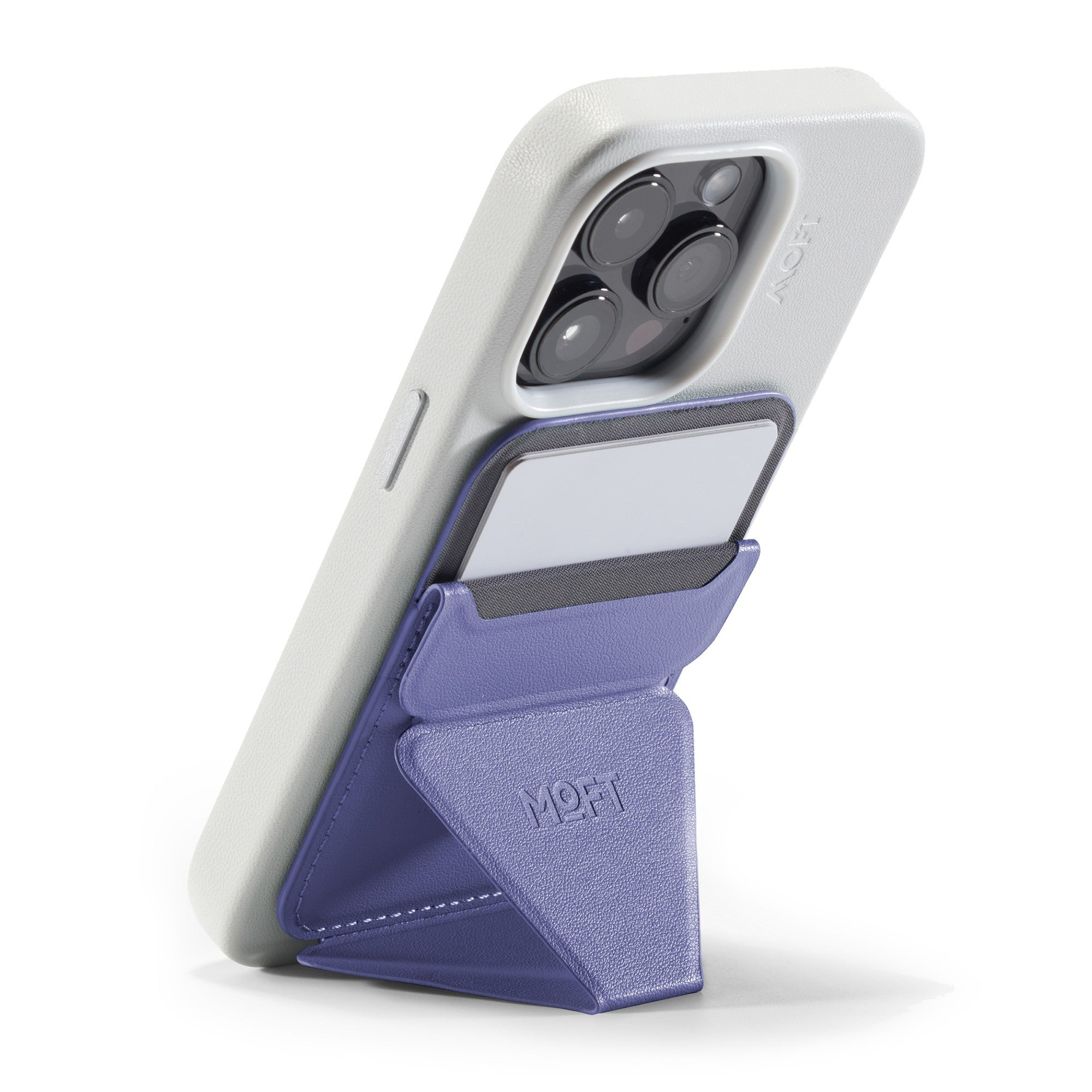 MOFT Snap-On Phone Stand + Wallet MagSafe - Lavender - 15-13697