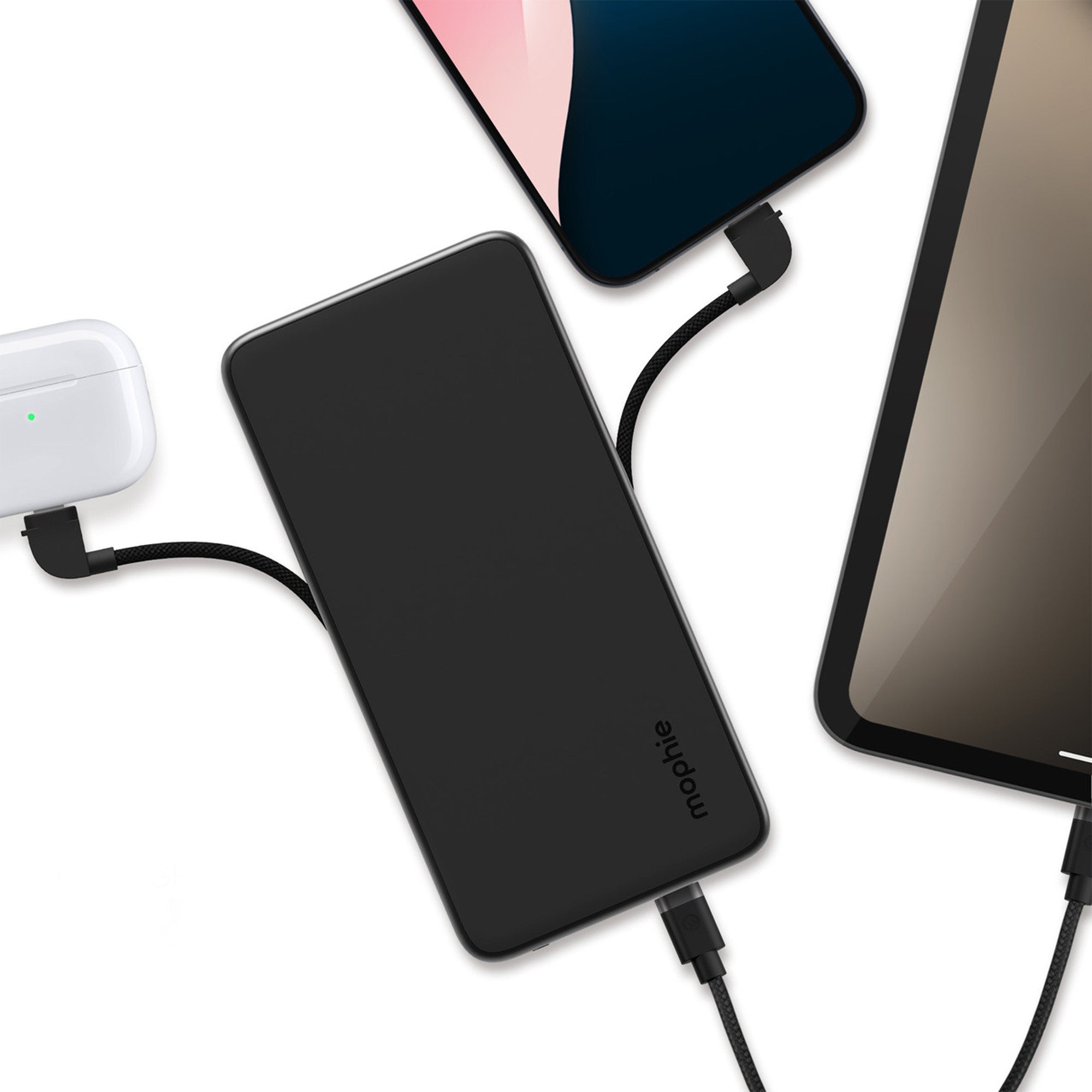 Mophie 10,000 mAh Powerstation Plus Ultra w/Cables + AC Plug - Black - 15-13730
