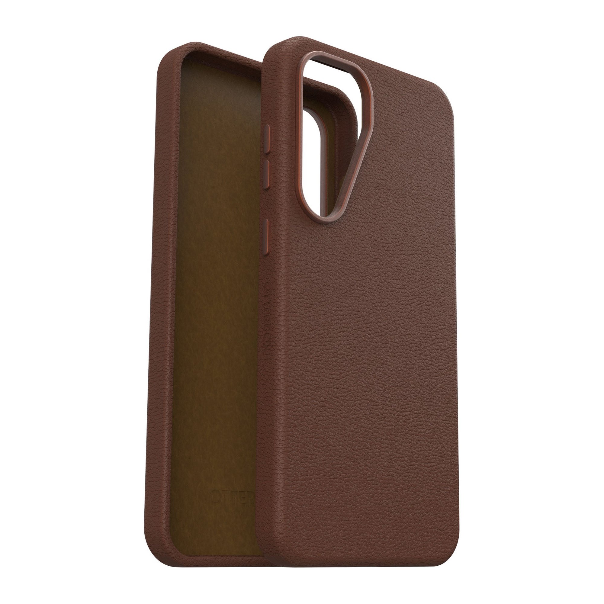 Samsung Galaxy S25+ Otterbox Symmetry Cactus Leather Series Case - Brown - Rich Adobe - 15-13794