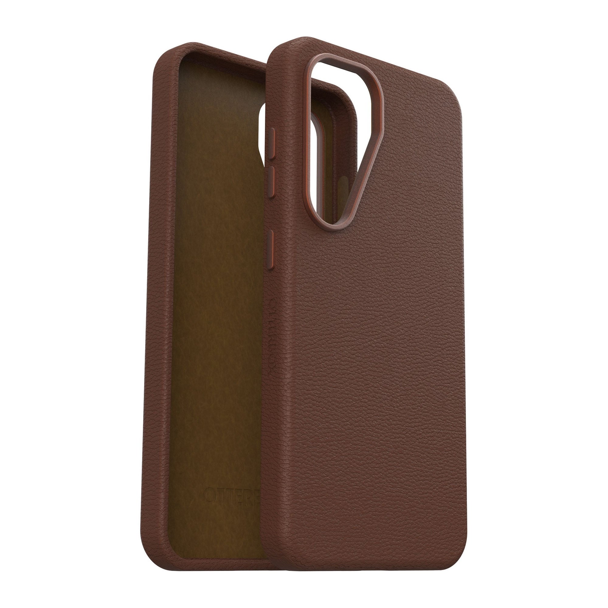 Samsung Galaxy S25 Otterbox Symmetry Cactus Leather Series Case - Brown - Rich Adobe - 15-13795