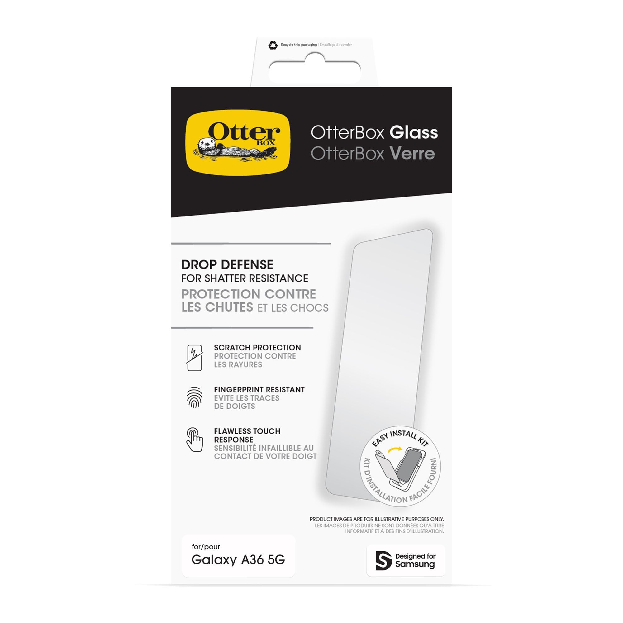 Samsung Galaxy A36 5G Otterbox Glass Screen Protector - 15-13884