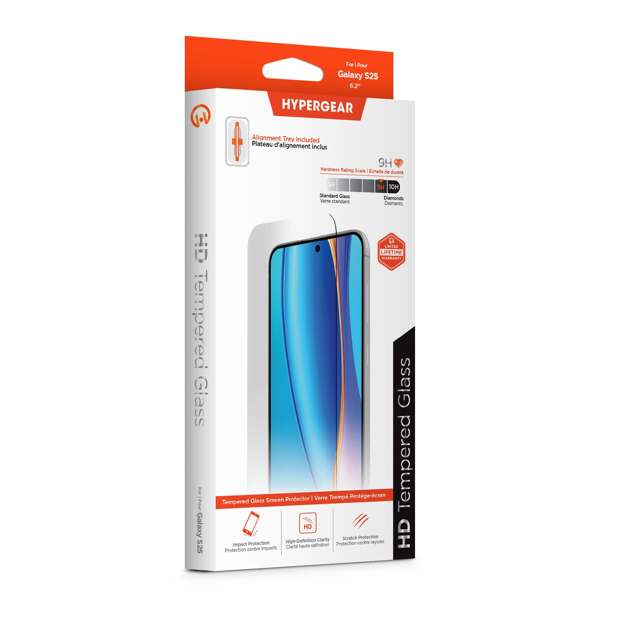 Samsung Galaxy S25 HyperGear Tempered Glass Screen Protector w/Installation Applicator Tray - 15-13914