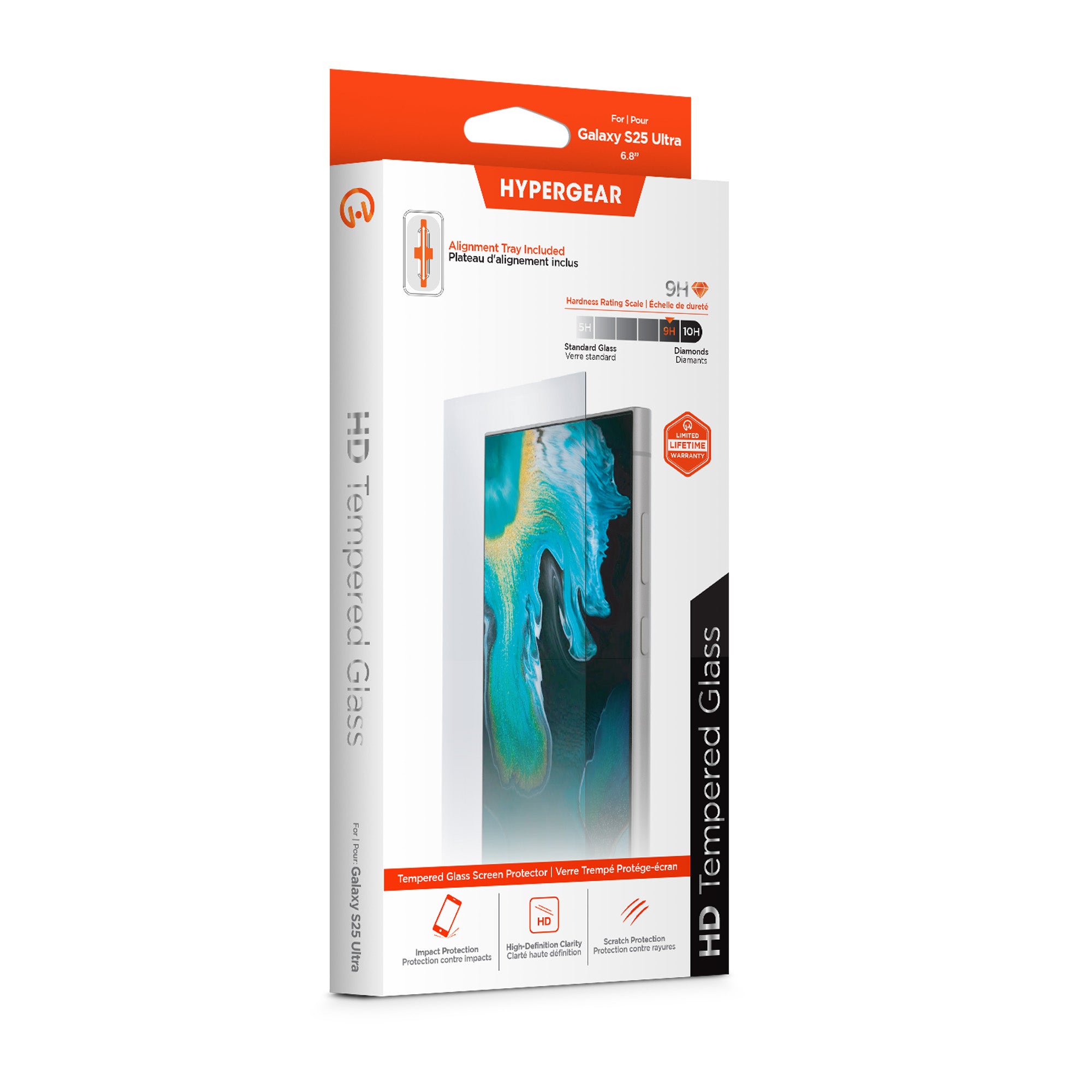 Samsung Galaxy S25 Ultra HyperGear Tempered Glass Screen Protector w/Installation Applicator Tray - 15-13916