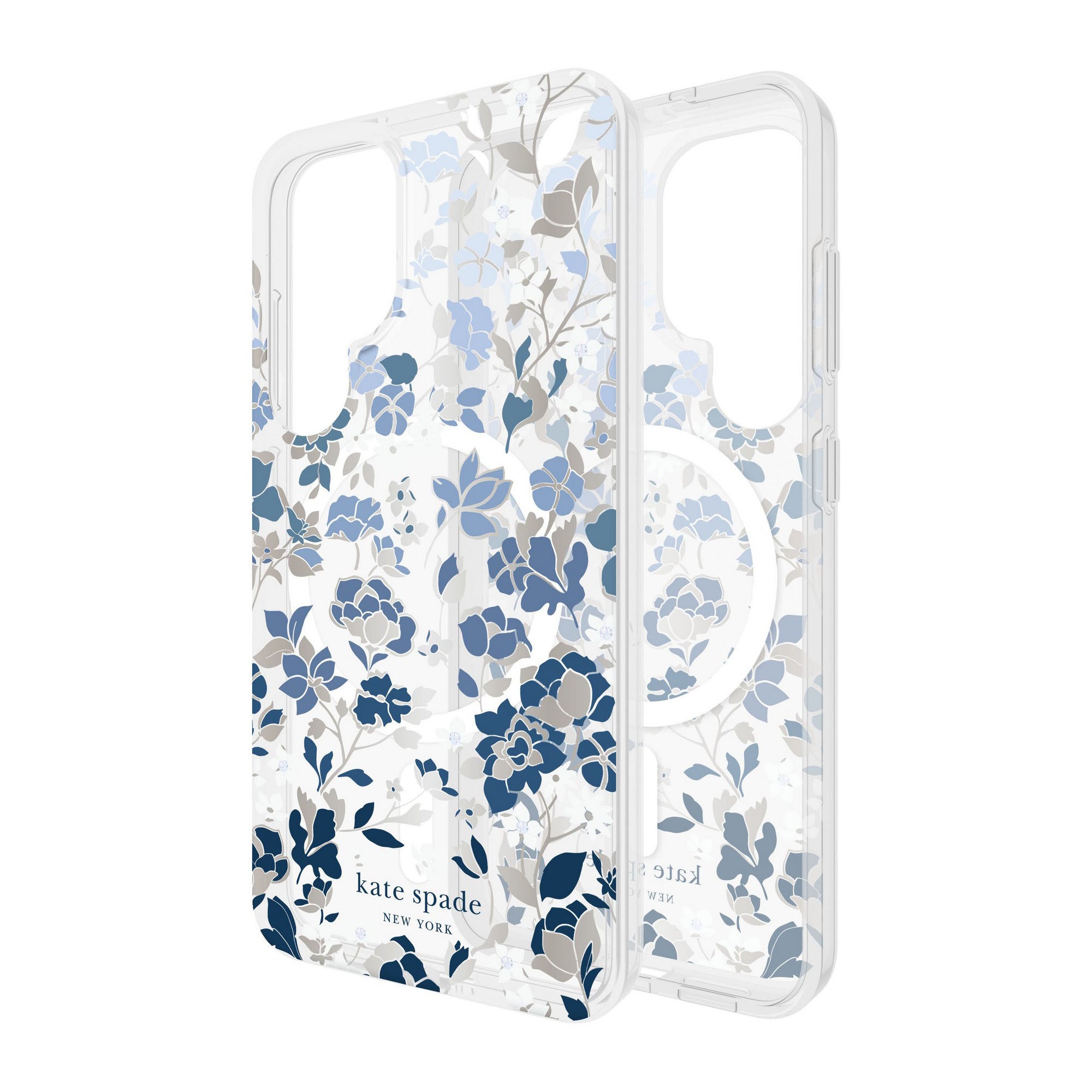 Samsung Galaxy S25 Kate Spade Protective Prints Case w/Magnets - Flowerbed Blue - 15-13942