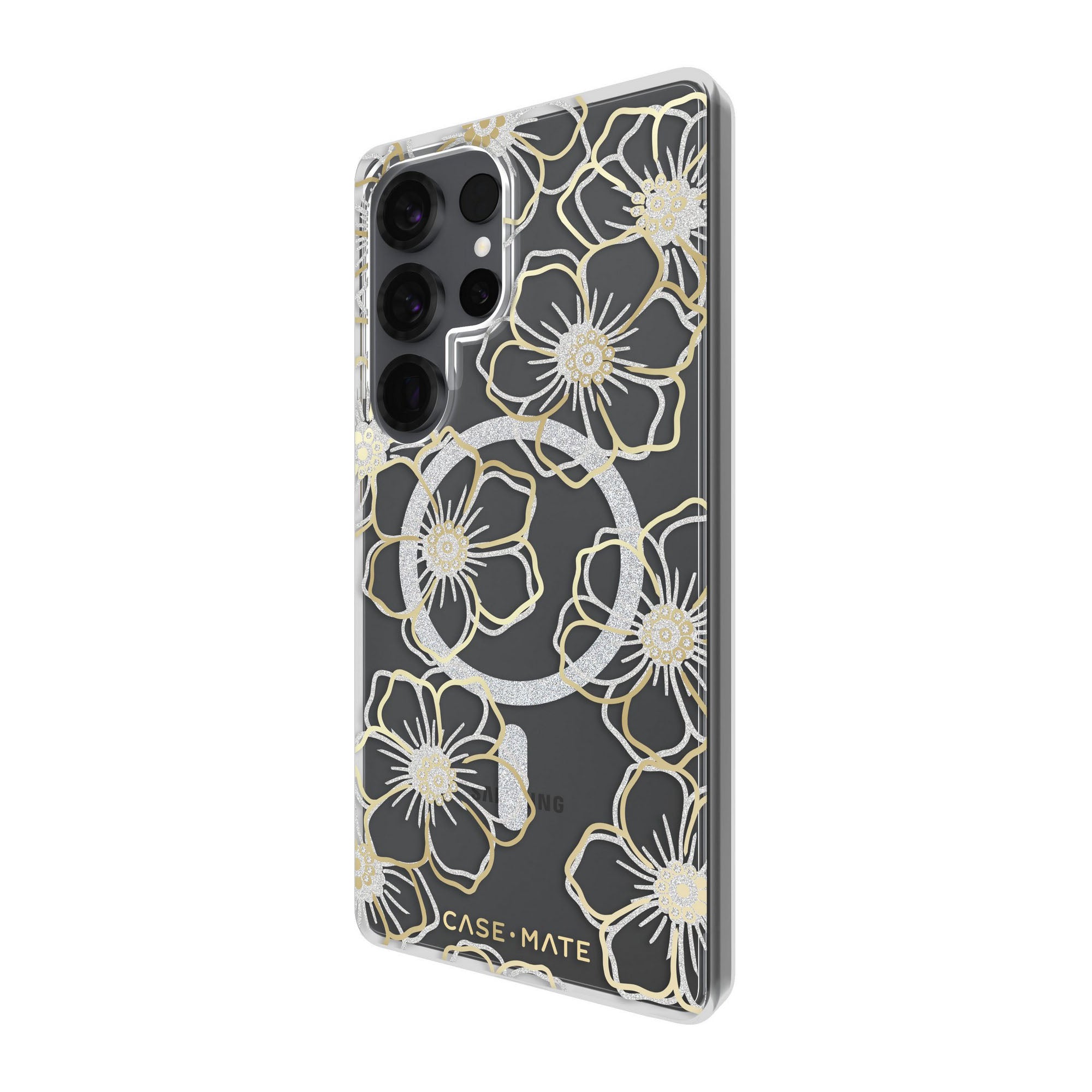 Samsung Galaxy S25 Ultra Case-Mate Floral Gems Case w/Magnets - Gold - 15-13948